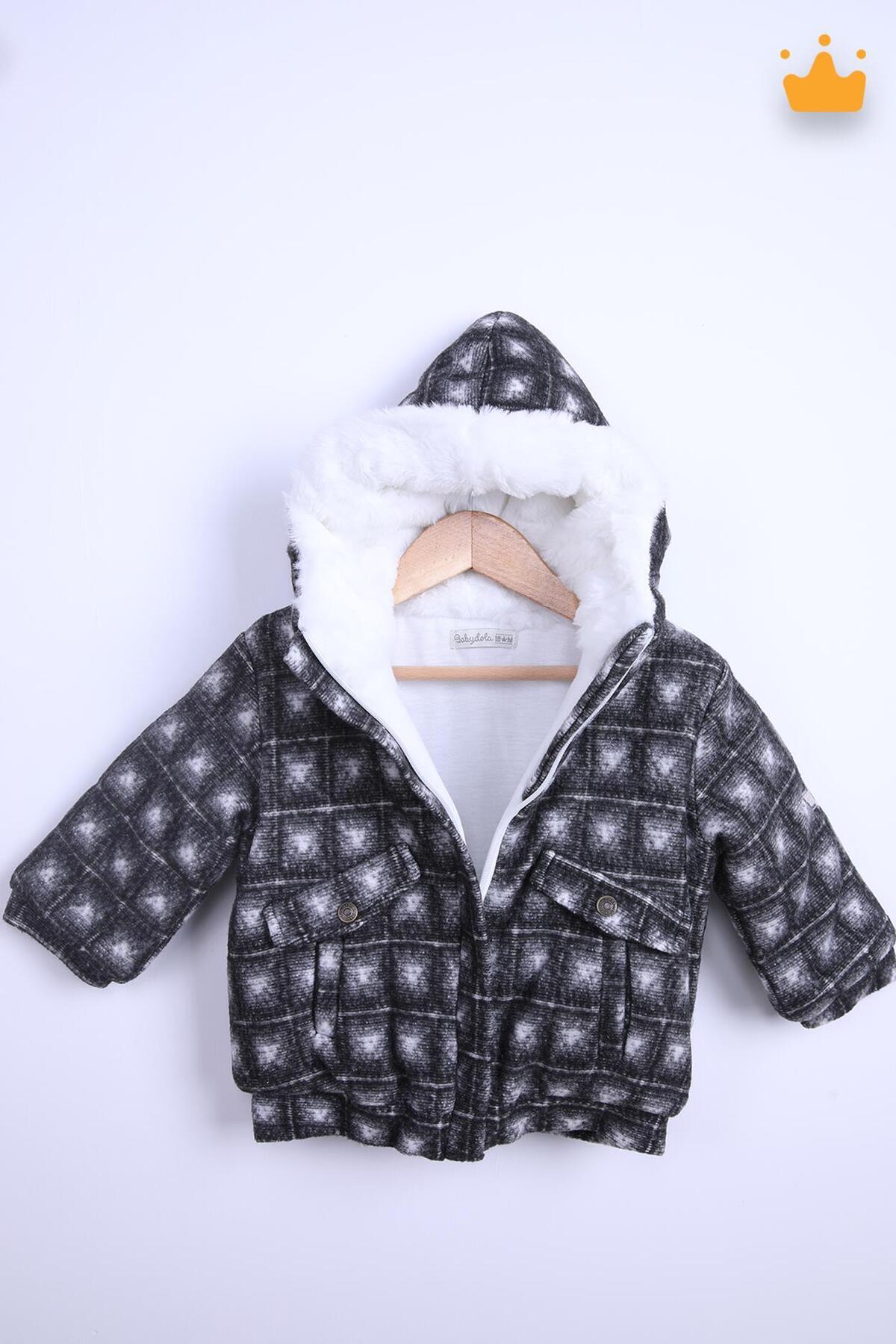 Babyhola 1.5 Tog Kapşonlu Pamuk Astar Bebek Çocuk Polar Kaban 12571 fotoğrafı 2 (önizleme)
