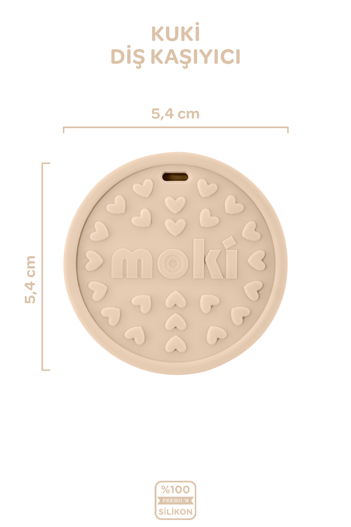 Moki Silikon Diş Kaşıyıcı Kuki Latte Bej fotoğrafı 2 (önizleme)