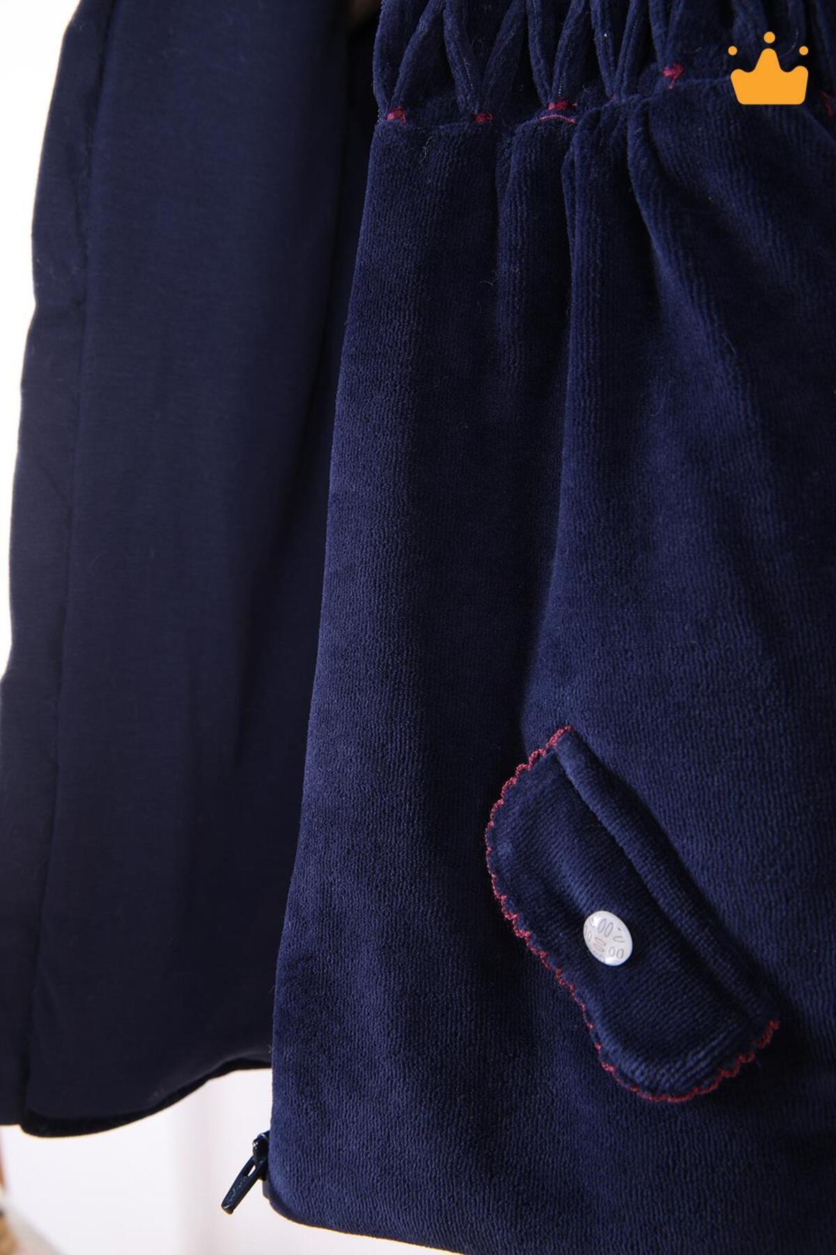 Babyhola Bebek Çocuk Kadife Kaban 12569 fotoğrafı 2 (önizleme)