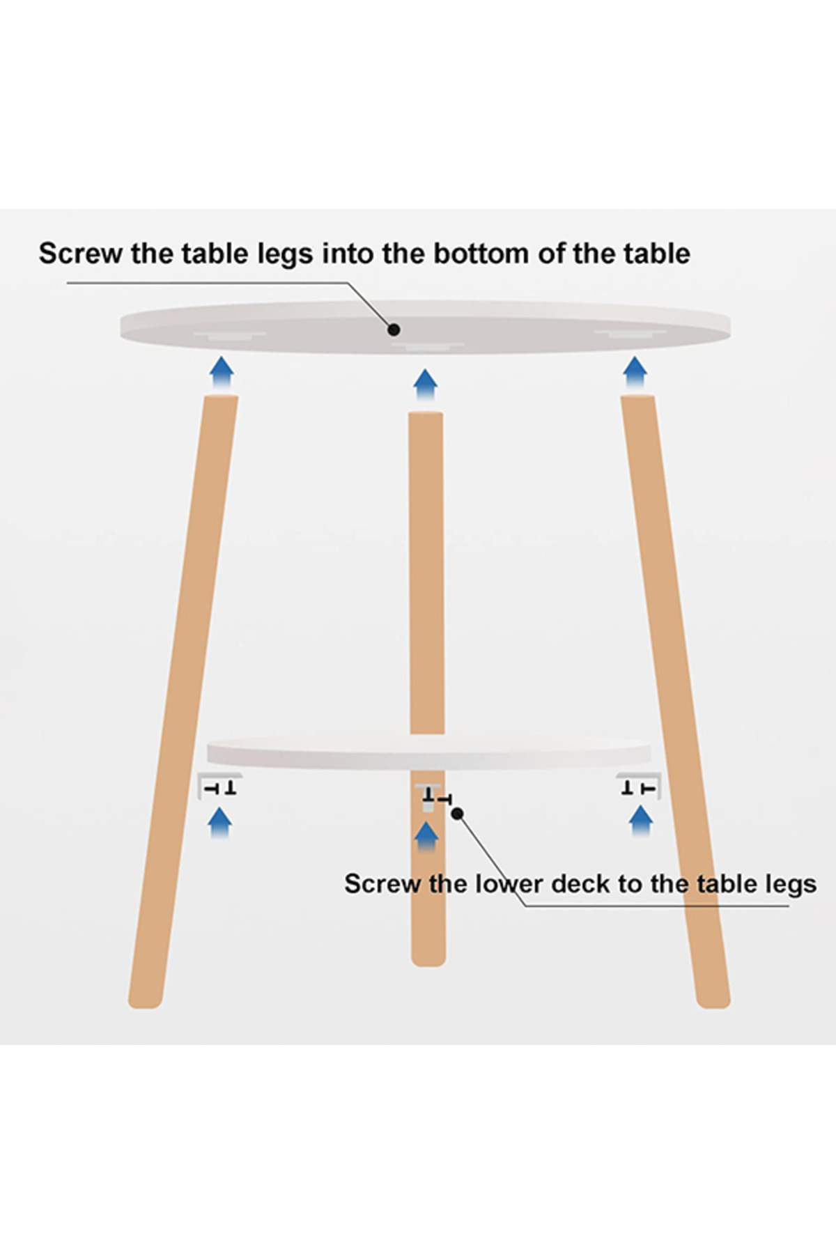 Solerconm-2-Layer Round Coffee Table, End Tables for Living Room 2