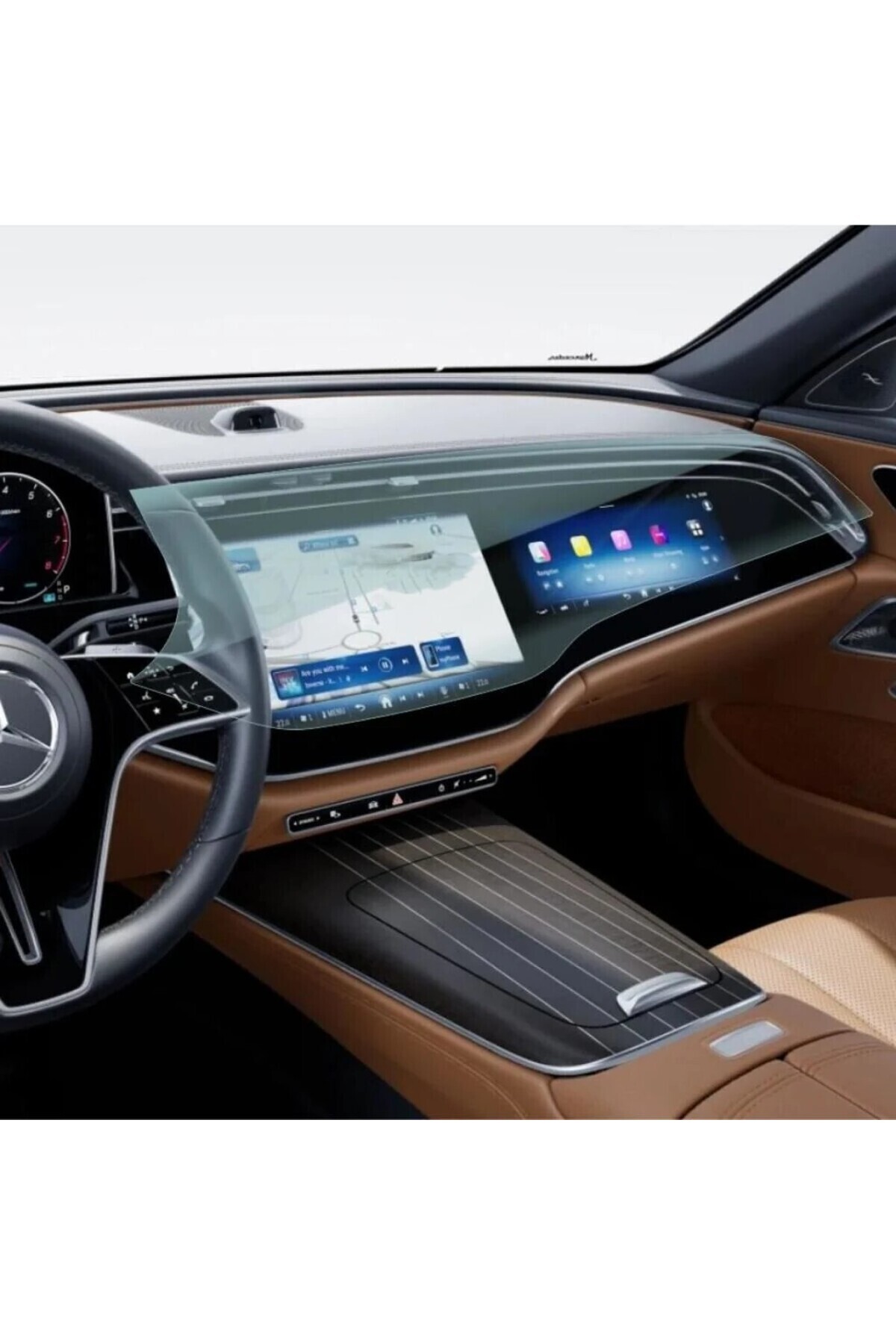 9h nano Mercedes E Serisi Ekran Koruyucu Multimedya + Yolcu Ekranı + Dijital Gösterge W214