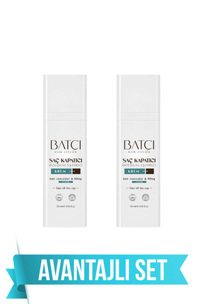 Batçı Saç Kapatıcı Dolgunlaştırıcı Sıvı Krem 30 ml 2 Adet(1 Adet Tarak Hediyeli)