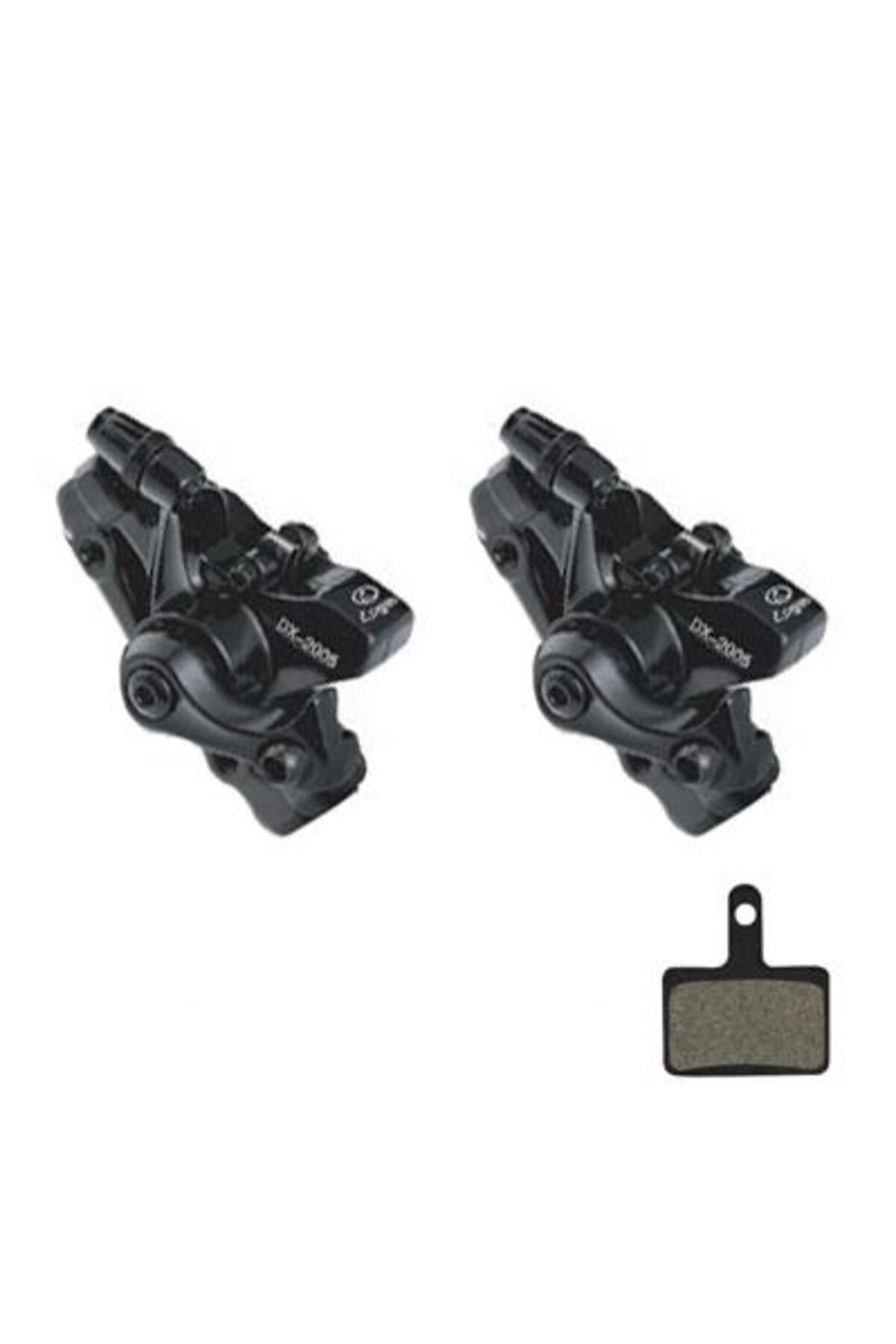 Genel Markalar DX-2005 Mekanik Disk Fren Kaliper Seti Ön ve Arka Siyah
