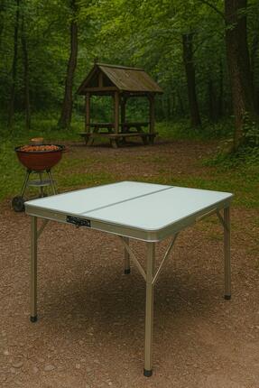 MODULBOX KATLANABİLİR KAMP MASASI, ALÜMİNYUM, 80X80 ÖLÇÜ, PİKNİK MASASI, AÇIK...