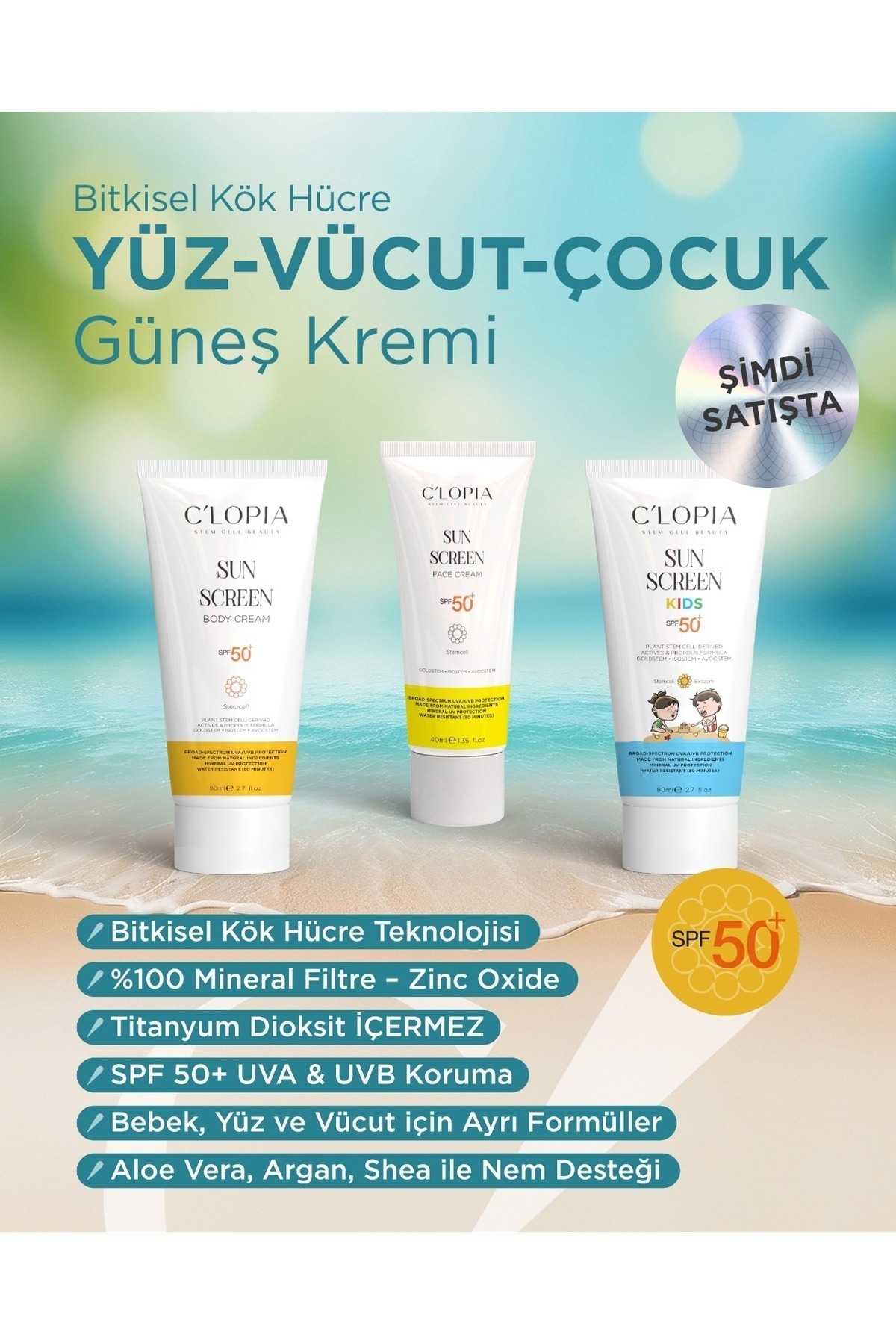 کرم ضد آفتاب بدن SPF 50+ محافظت در برابر اشعه‌های UVA و UVB فیلتر معدنی سلول‌های بنیادی گیاهی اکسید روی — CLPGNS02 — تصویر 9 از 9