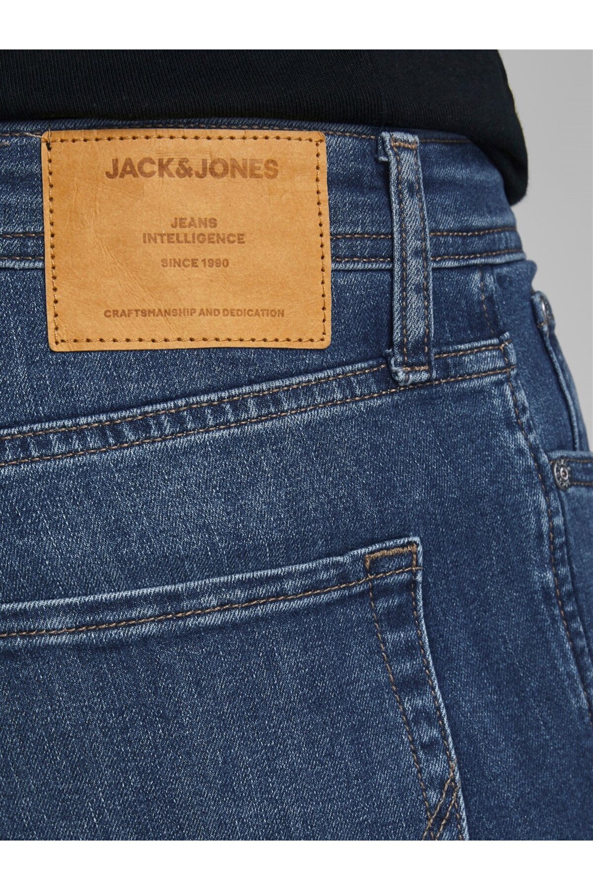 شلوار جین مردانه راسته فاق کوتاه | جک اند جونز Jack & Jones 12152347 - تصویر 5
