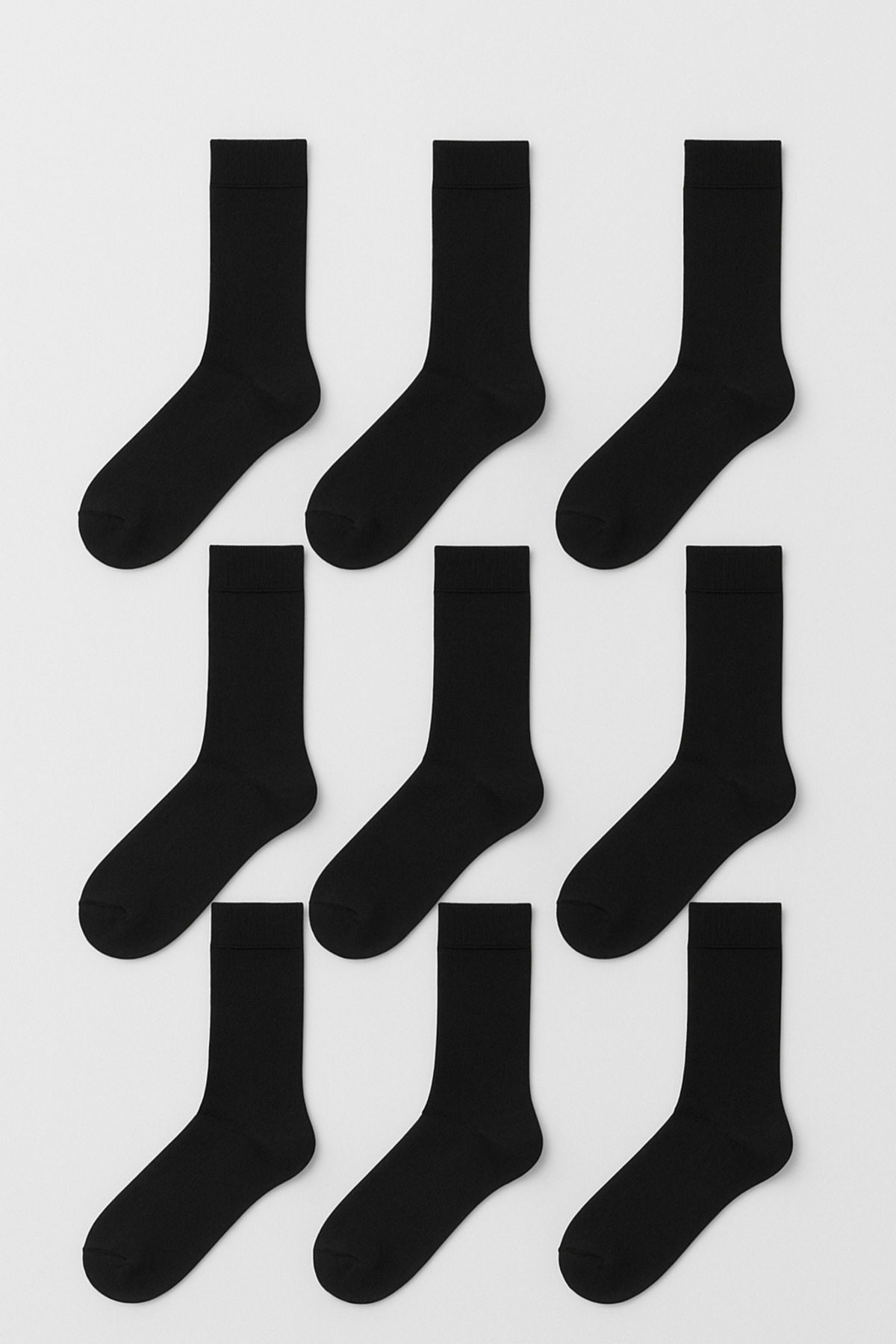 ÇORAPX  6'lı DİKİŞSİZ Erkek Siyah Pamuklu Uzun Çorap – Düz, Desensiz, Koku Yapmaz PARFÜMLÜ ( 6 ÇİFT ) - Görsel 2