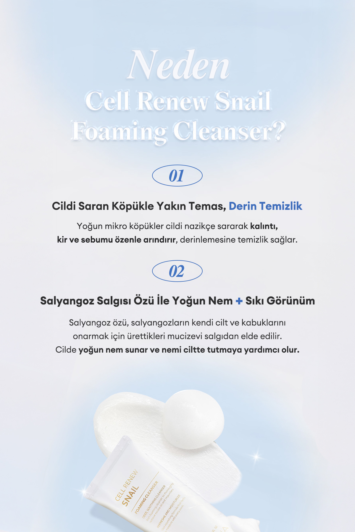 Salyangoz Özlü Temizleme Köpüğü Super Aqua Cell Renew Snail Cleansing Foam 100ml — 111527 — تصویر 4 از 8