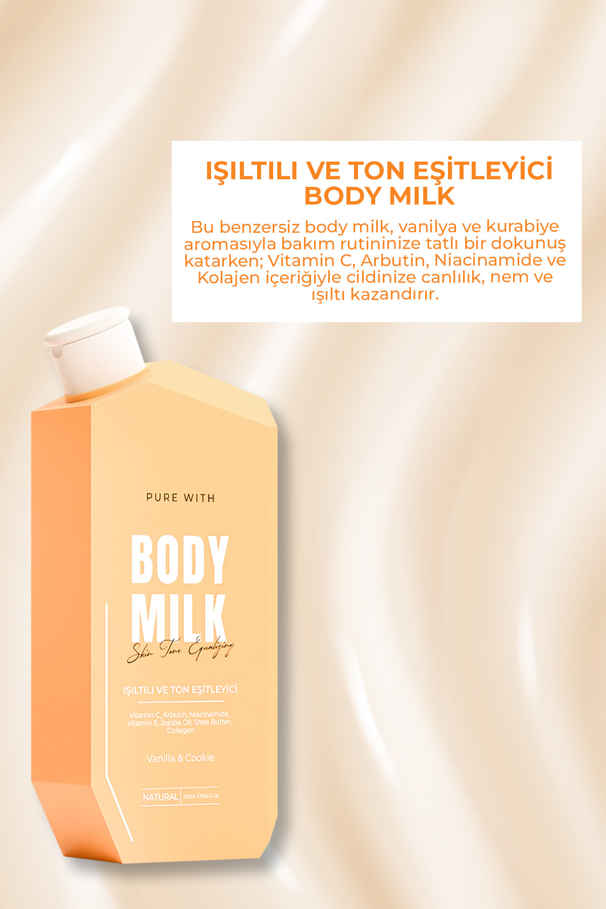 Shea Özlü Vanilya Kokulu Işıltılı Vücut Sütü 250 ML – Ton Eşitleyici Nemlendirici | — bodymilk — تصویر 4 از 7