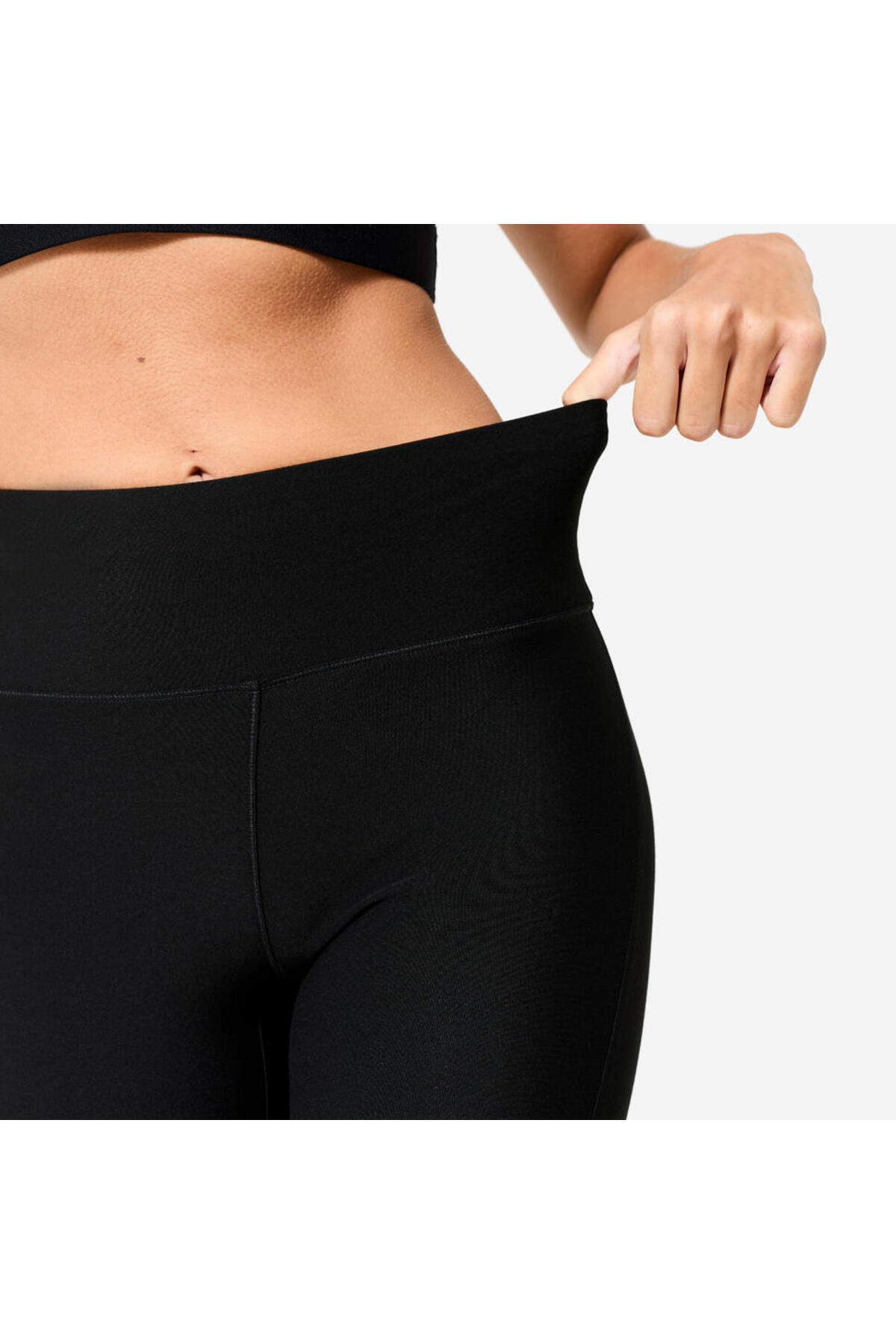 Decathlon  Kadın Fitness Taytı - Düz Kesim - Siyah - Görsel 4