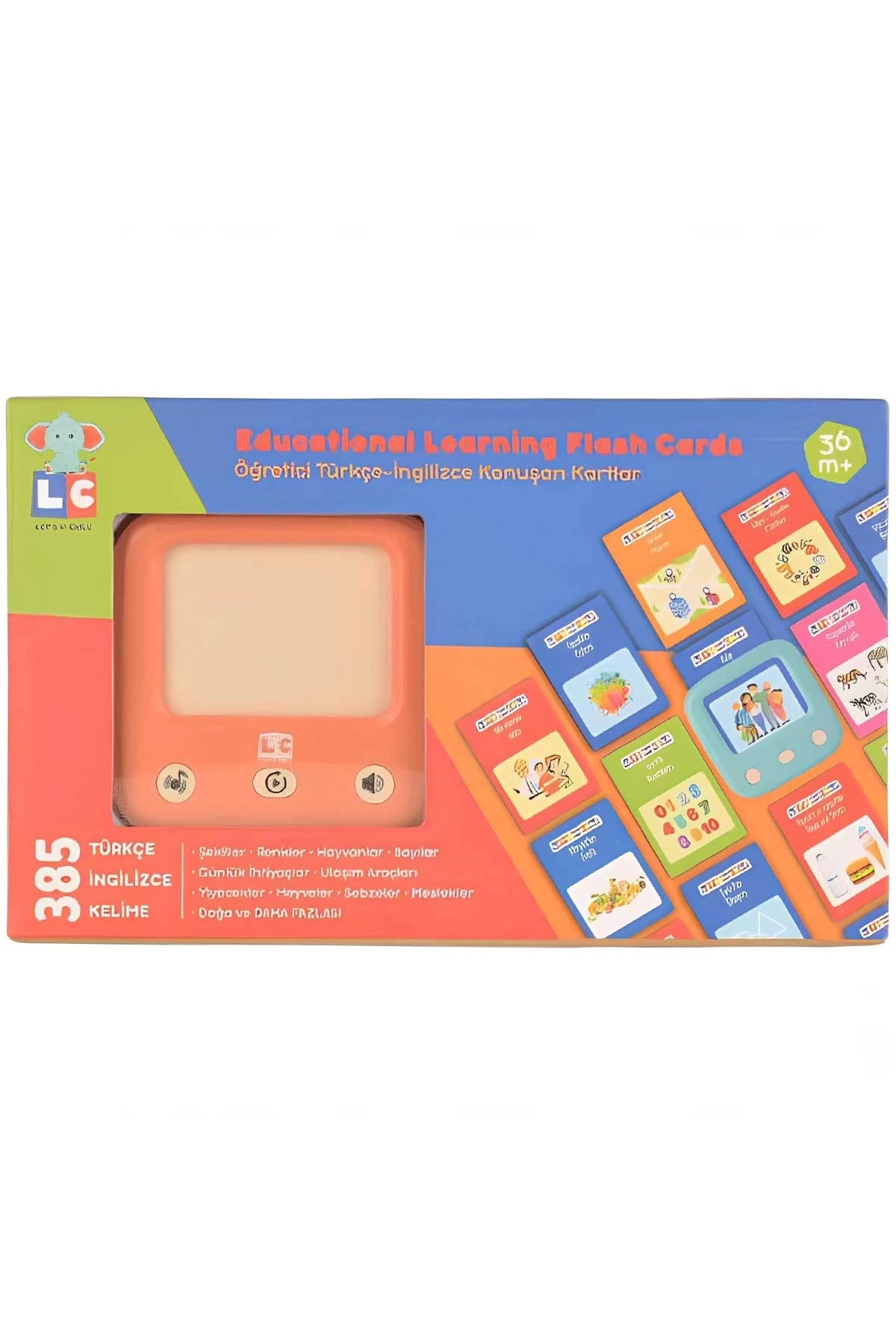 Glowify Store LC Öğretici Türkçe İngilizce Konuşan Flash Kartlar 31050