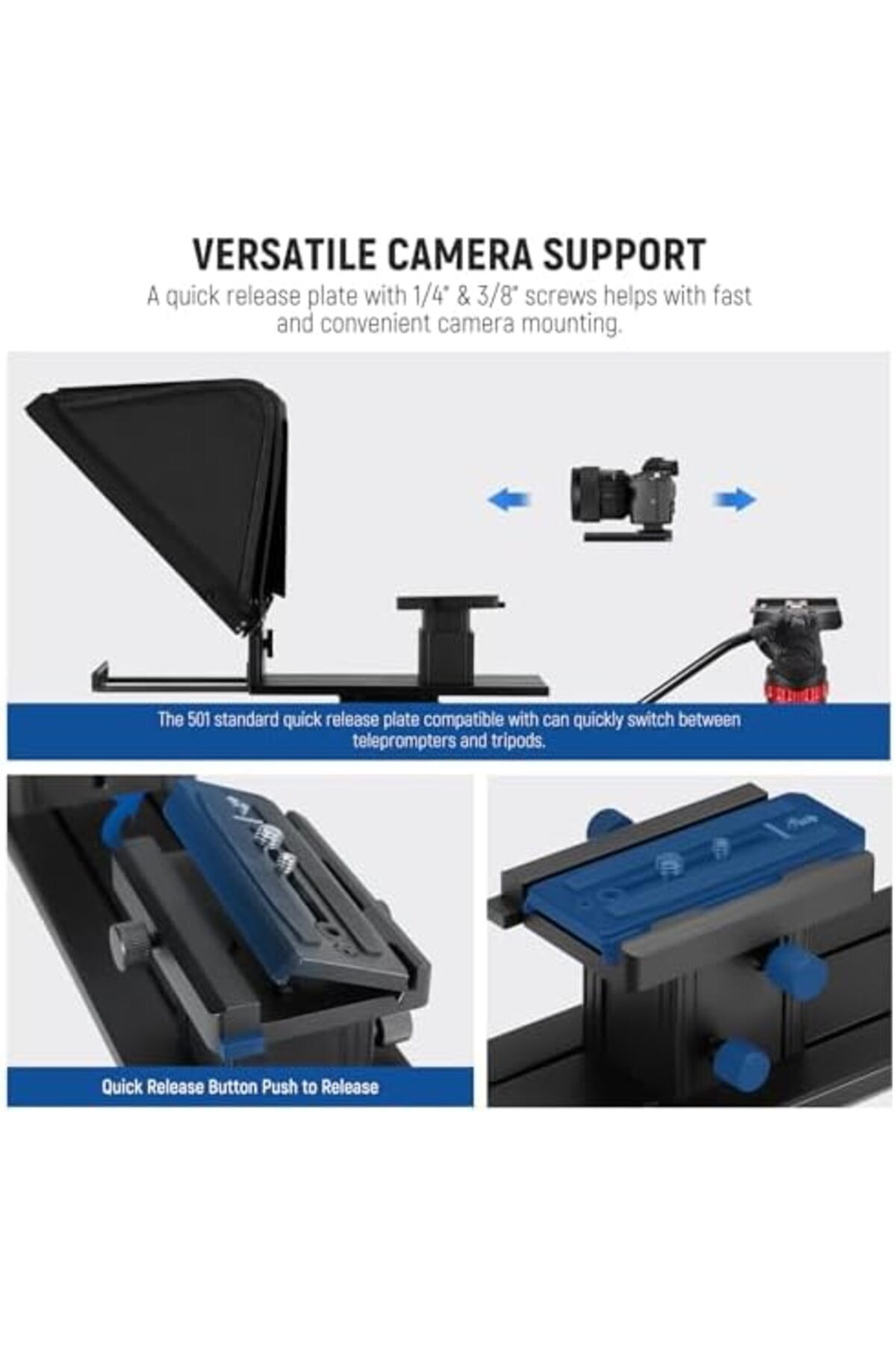 NEEWER-X16 Teleprompter with RT113 Remote Control, App Control, 16" Beam Separator, Foldable Aum All 8