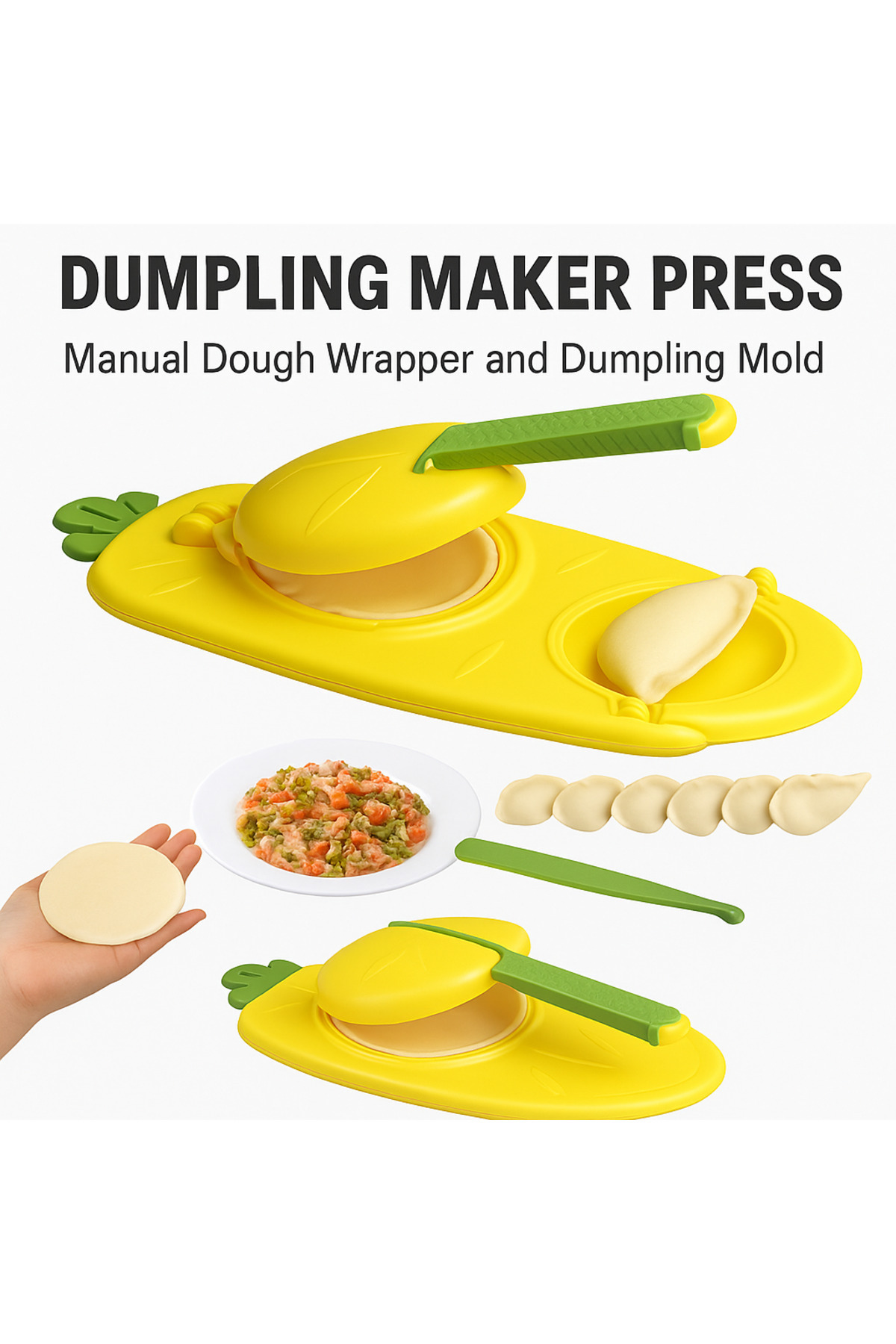 TSUMAB-Dumpling Maker Press – Manual Dough Wrapper and Dumpling Mold 1