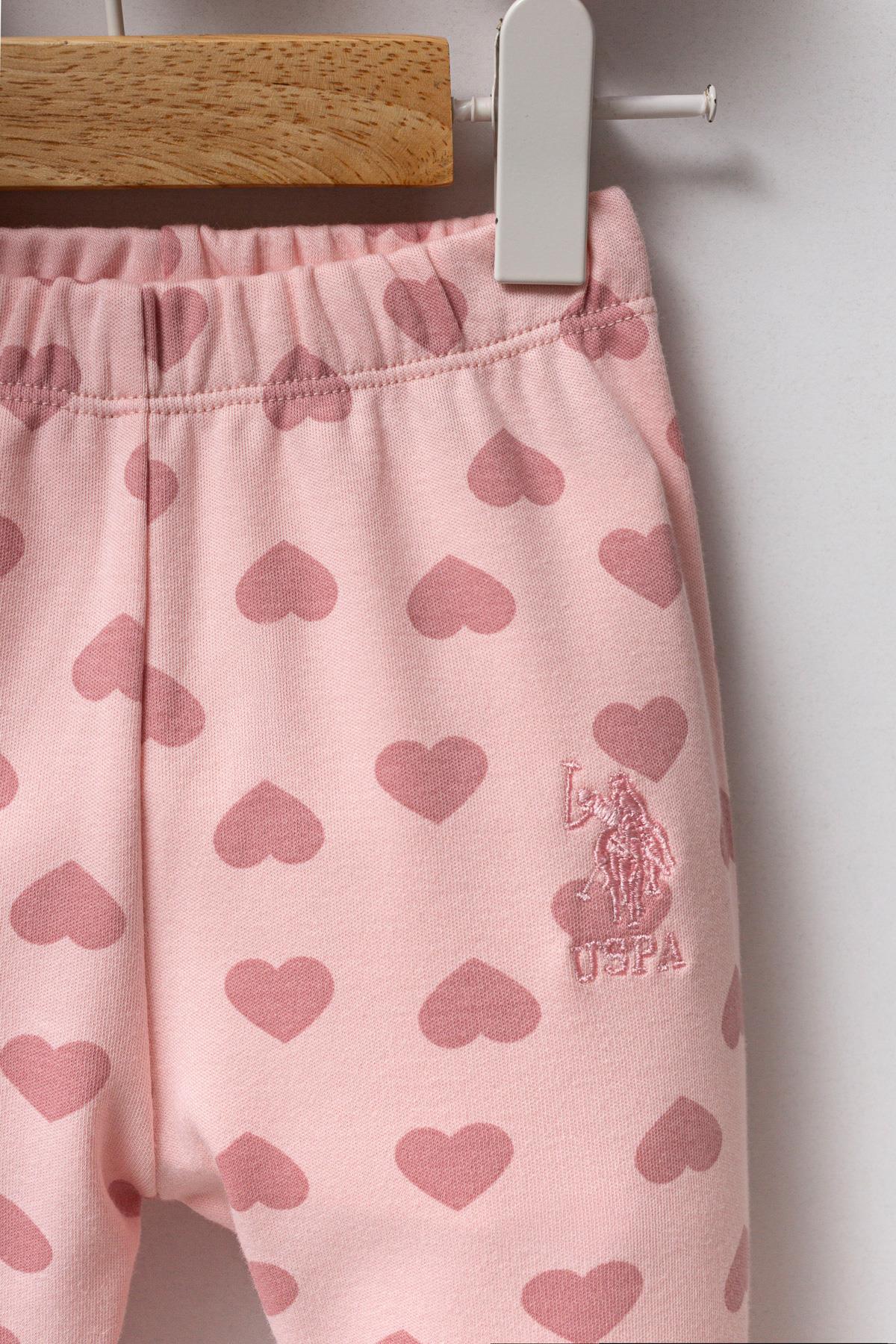U.S. Polo Assn. U.S. Polo Assn. Kız Bebek Gömlek Pijama Açık Pembe fotoğrafı 4 (önizleme)