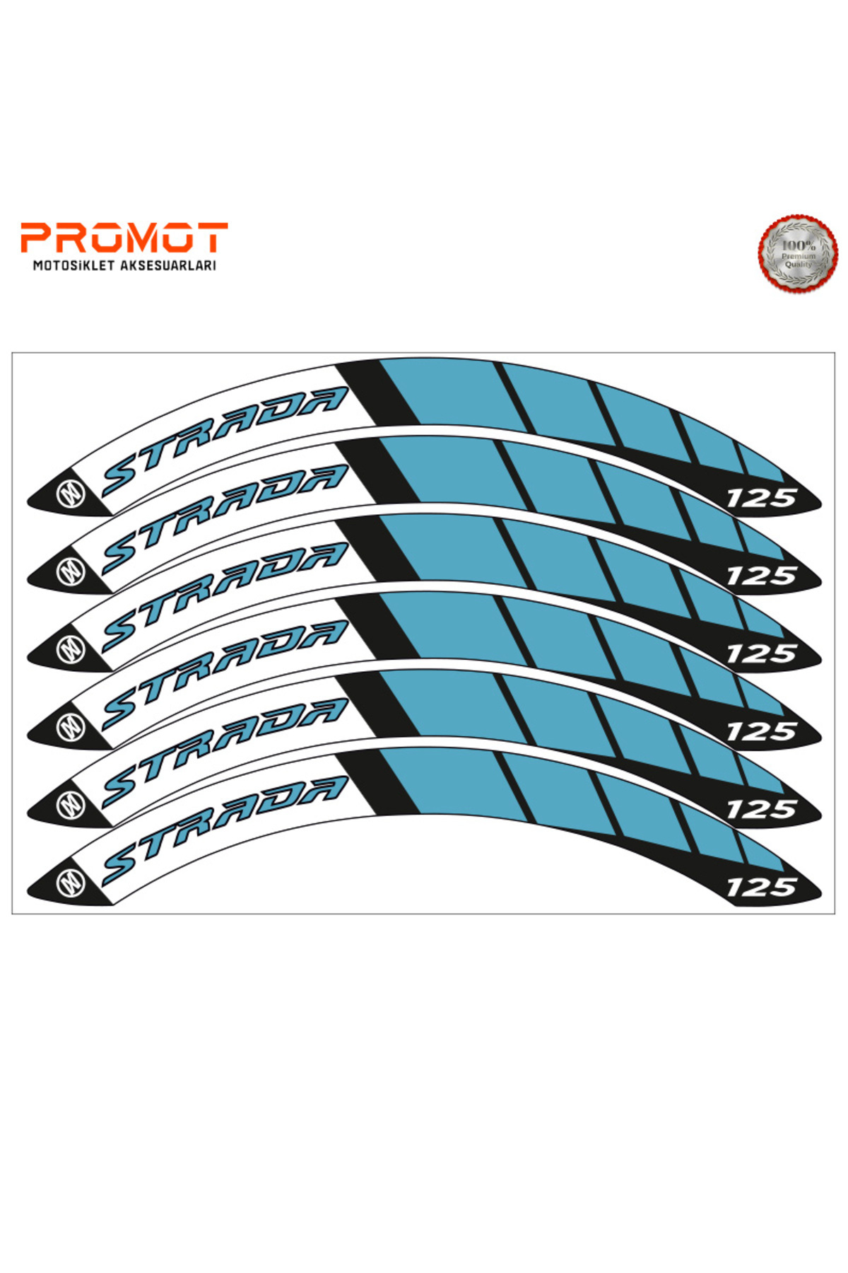 SEK MOTO Motosiklet Aksesuar MONDİAL STRADA UYUMLU JANT ŞERİDİ 1