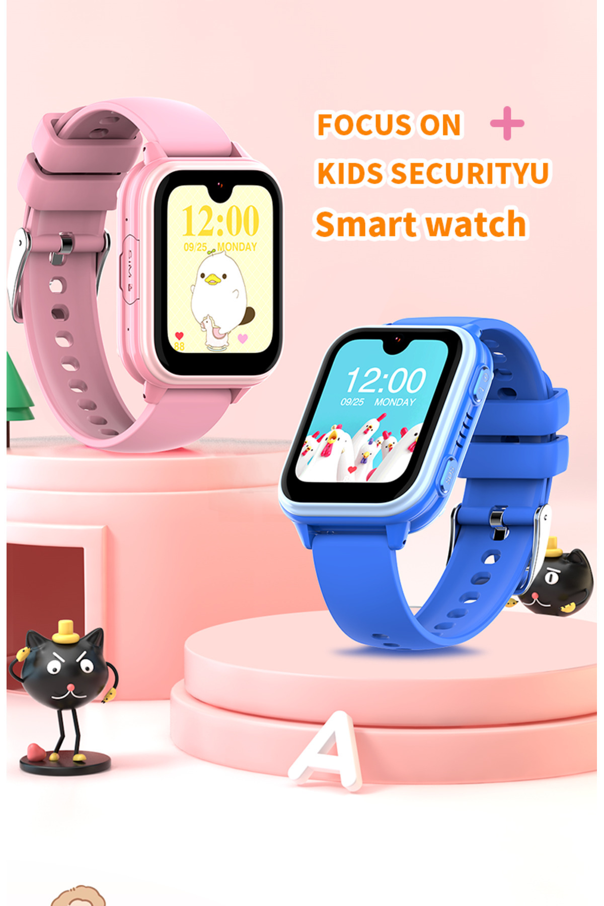 wonlex-Smartwatch for children KT33, GPS, video calling, AMOLED screen and spy monitoring. AI 4