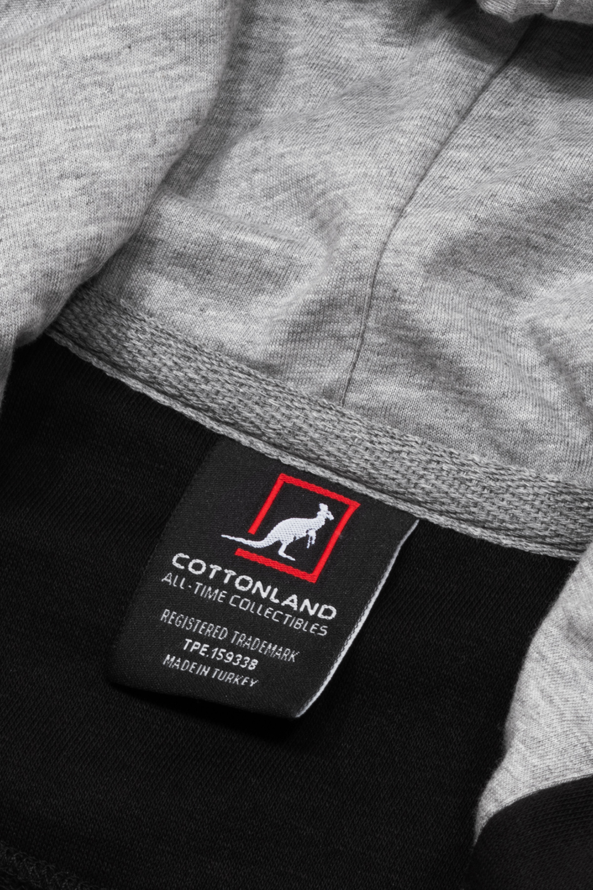 Cottonland Erkek CORMAC Normal Kesim Üç İplik Şardonsuz Kapüşonlu Sweat Yelek SİYAH görsel 4
