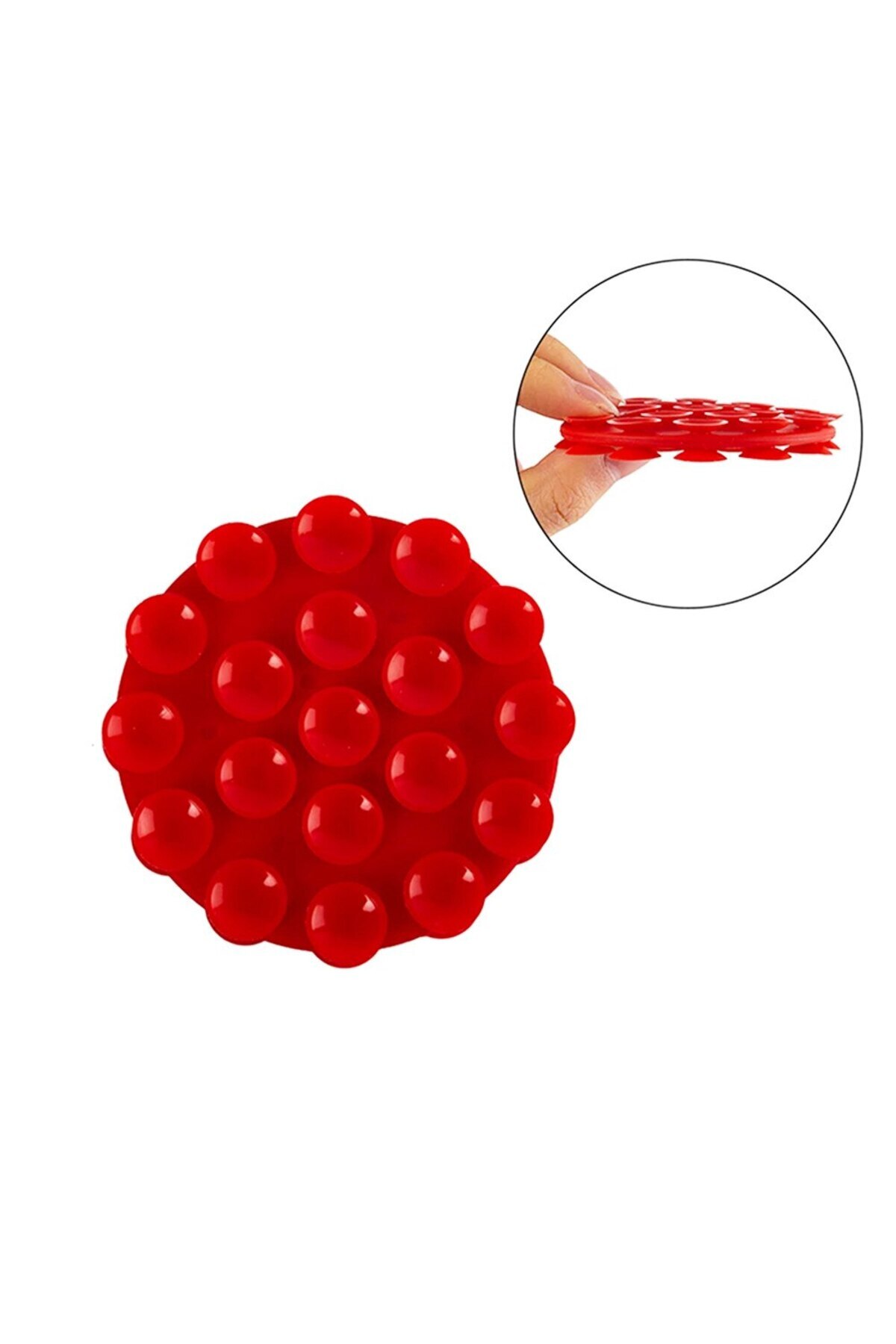 Tim-Office Support with Suction Cups for Phone, Timaconprotect, Round, N90, Silicone, Elegant Ruby 4