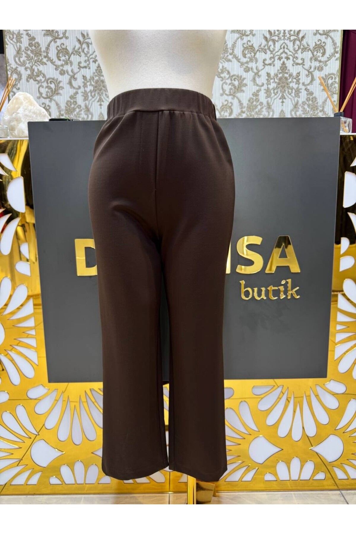 Sentez Lodos Lastikli Örme Saten Pantolon SZ-5599