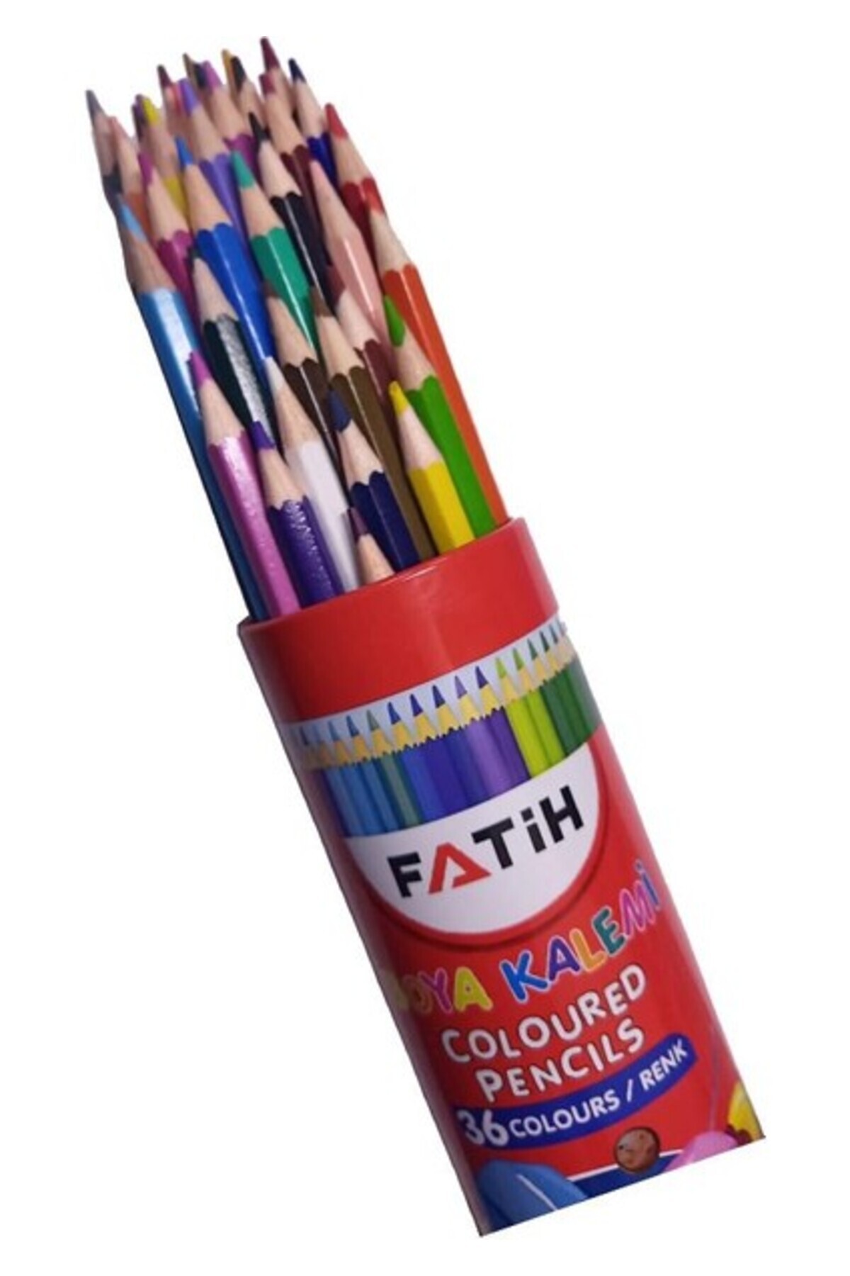 Fatih 36 Lı Kuru Boya Teneke Kutulu 1 Adet 36 Renk Boya Kalemi Metal Kutuda Kuruboya