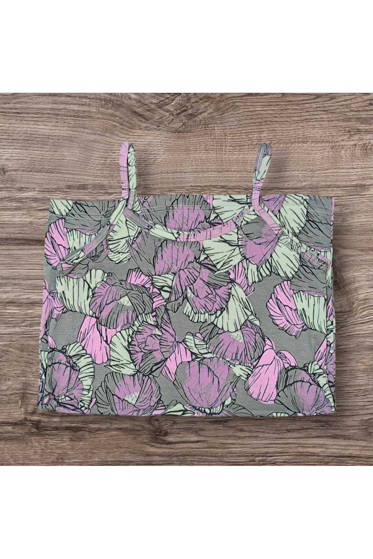 ESTA STORE-Leaf Patterned Tank Top with String Straps 2