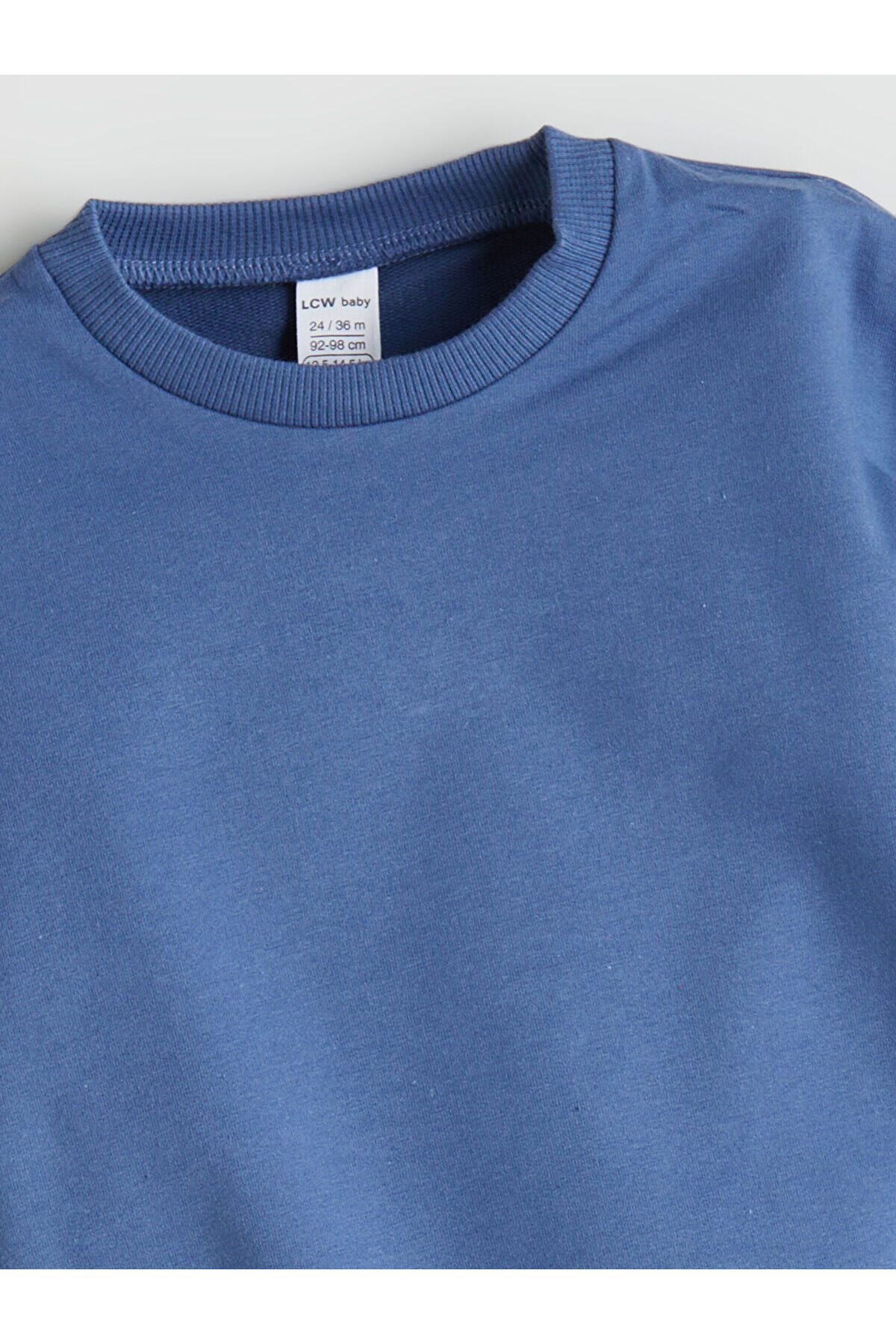 LC Waikiki Bisiklet Yaka Basic Erkek Bebek Sweatshirt fotoğrafı 3 (önizleme)