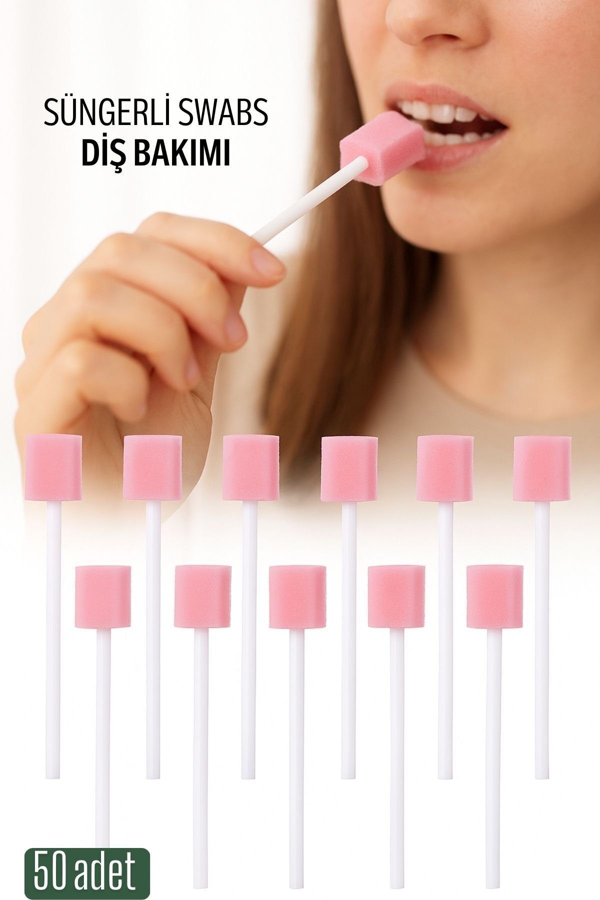 Transformacion Süngerli Swab - Ağız ve Diş Bakım Çubuğu - 50 Adet 722088