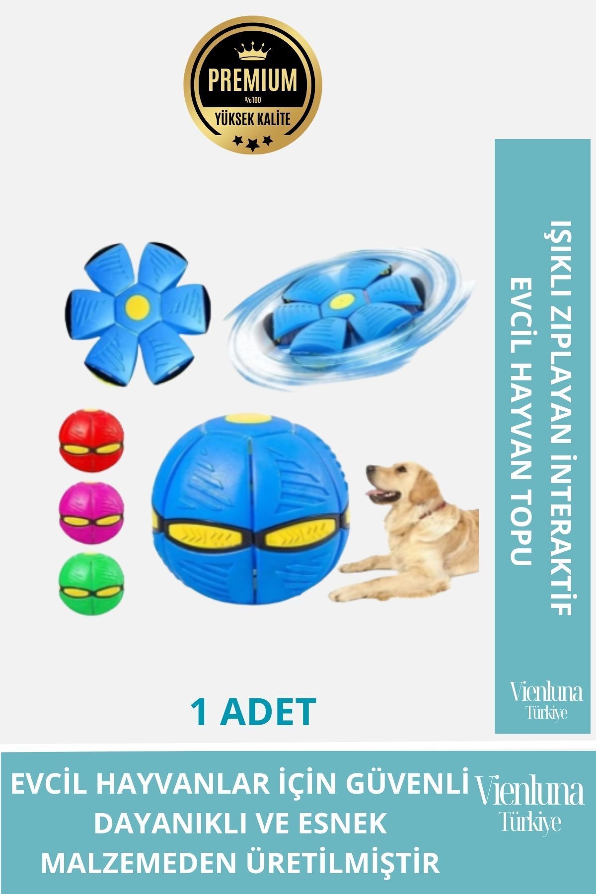 vienluna Özel Üretim Işıklı Zıplayan İnteraktif Evcil Hayvan Topu Fiziksel ve Zihinsel Aktivite