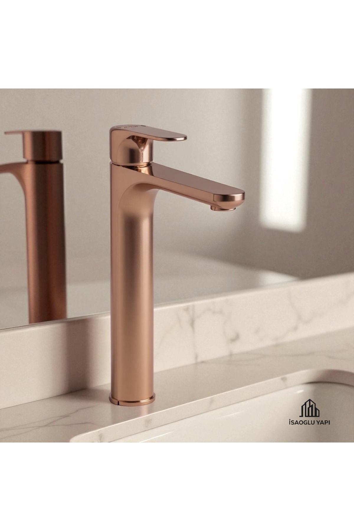 İSAOĞLU YAPI Bakır Çanak Lavabo Bataryası Bronz Çanak Armatür
