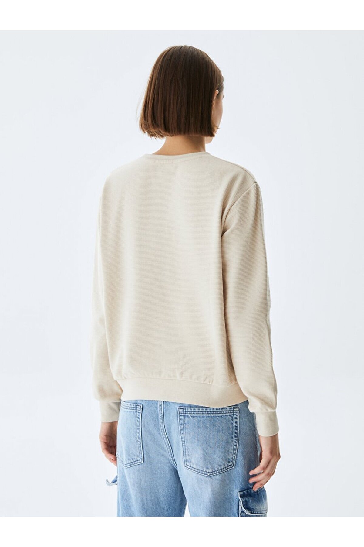 Ltb  Krem Sweatshırt - Görsel 3