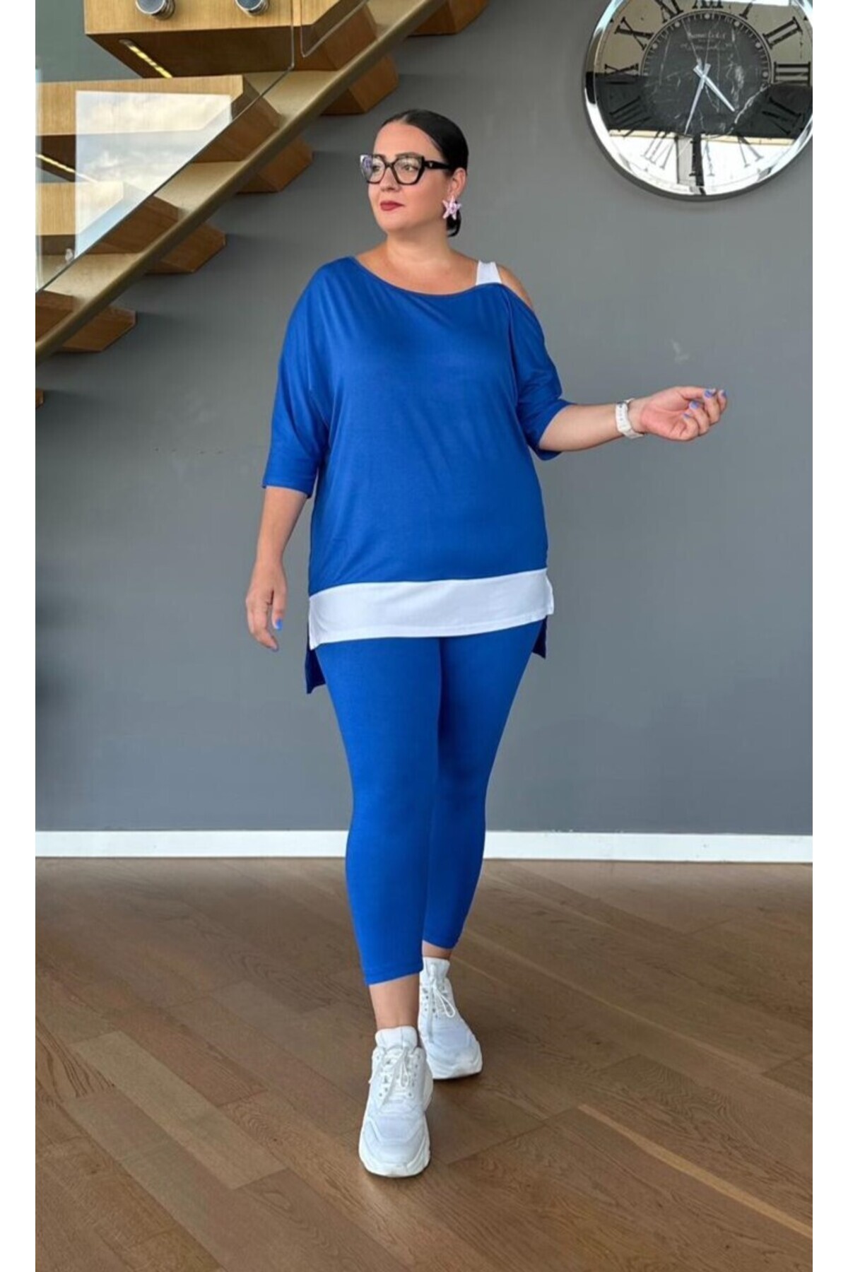 Vio Moda Büyük Beden GARNİLİ TAYT TAKIM