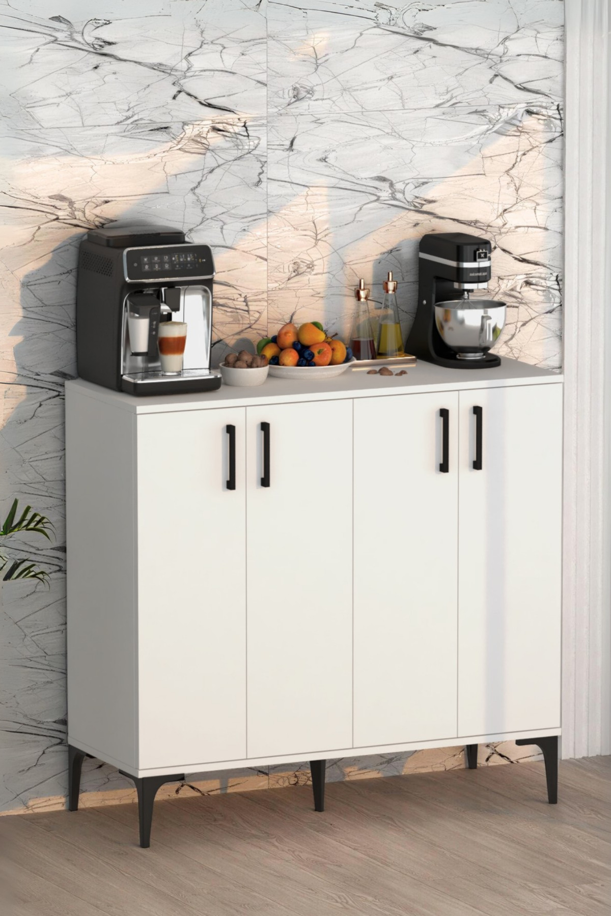 ANALİTİK MOBİLYA Valencia 4 Kapaklı Mutfak,Kiler Dolabı,Kahve