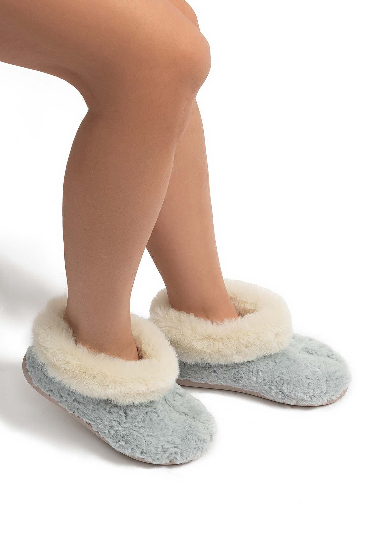 Twigy Emily Kadın Kürklü Ev Botu Mavi 37/41