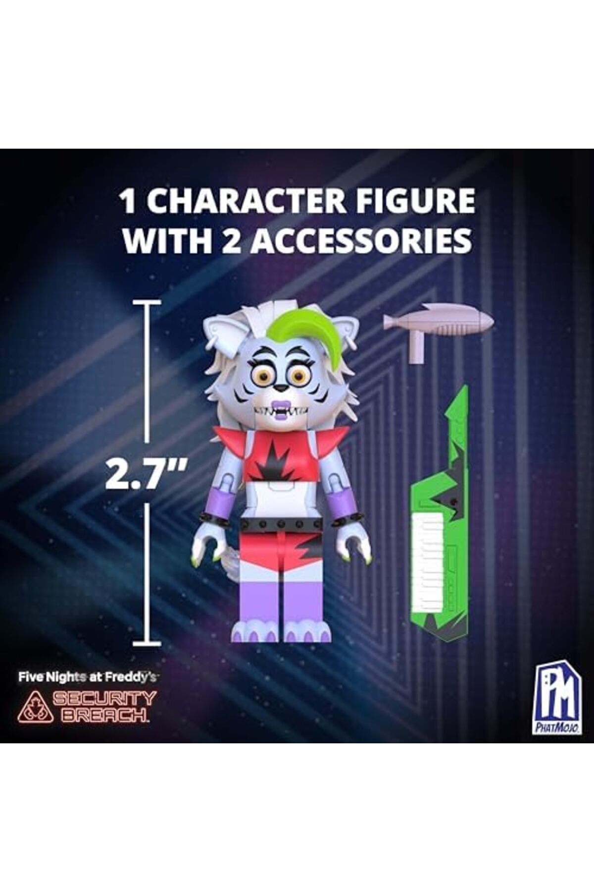 فیگور قابل ساخت راکسان ولف Phatmojo FNAF مدل CS1305 – پنج شب در خانهٔ فردی، مناسب برای سنین ۶ سال به بالا