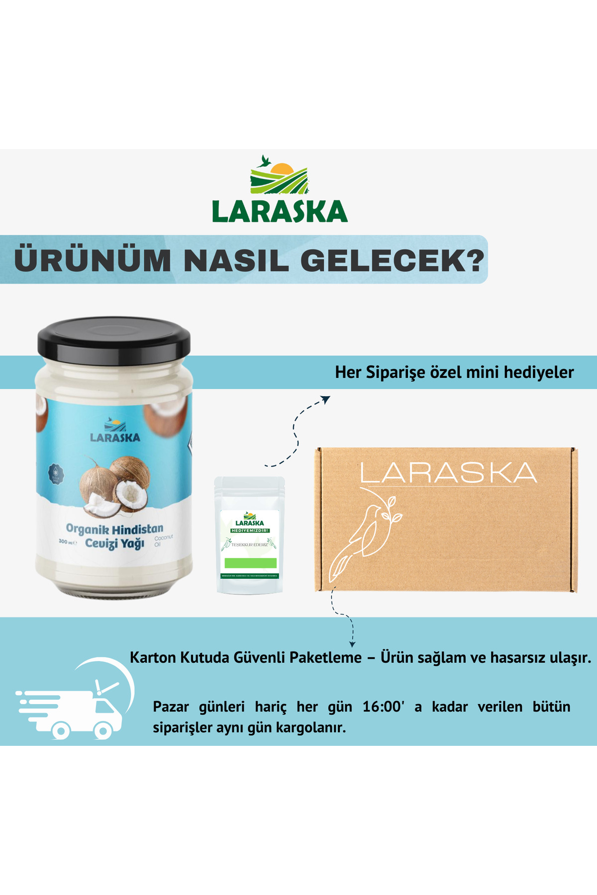 Organik Hindistan Cevizi Yağı 300ml Soğuk Sıkım - Organic Coconut Oil — L-OrgCcOil-300ml — تصویر 5 از 6
