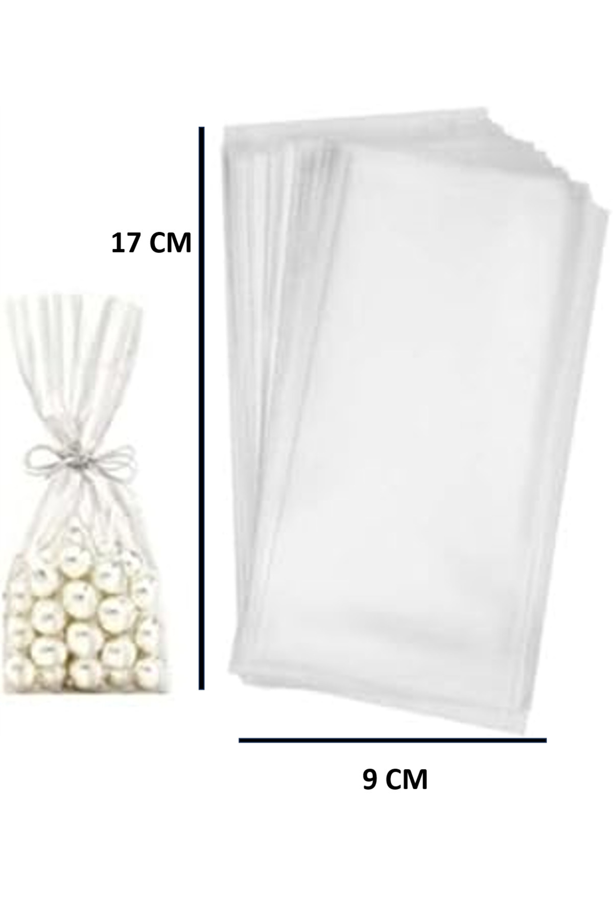 shop 50 ADET 9x17 PARLAK Kurabiye Jelatini BANTSIZ - Kurabiye Poşeti