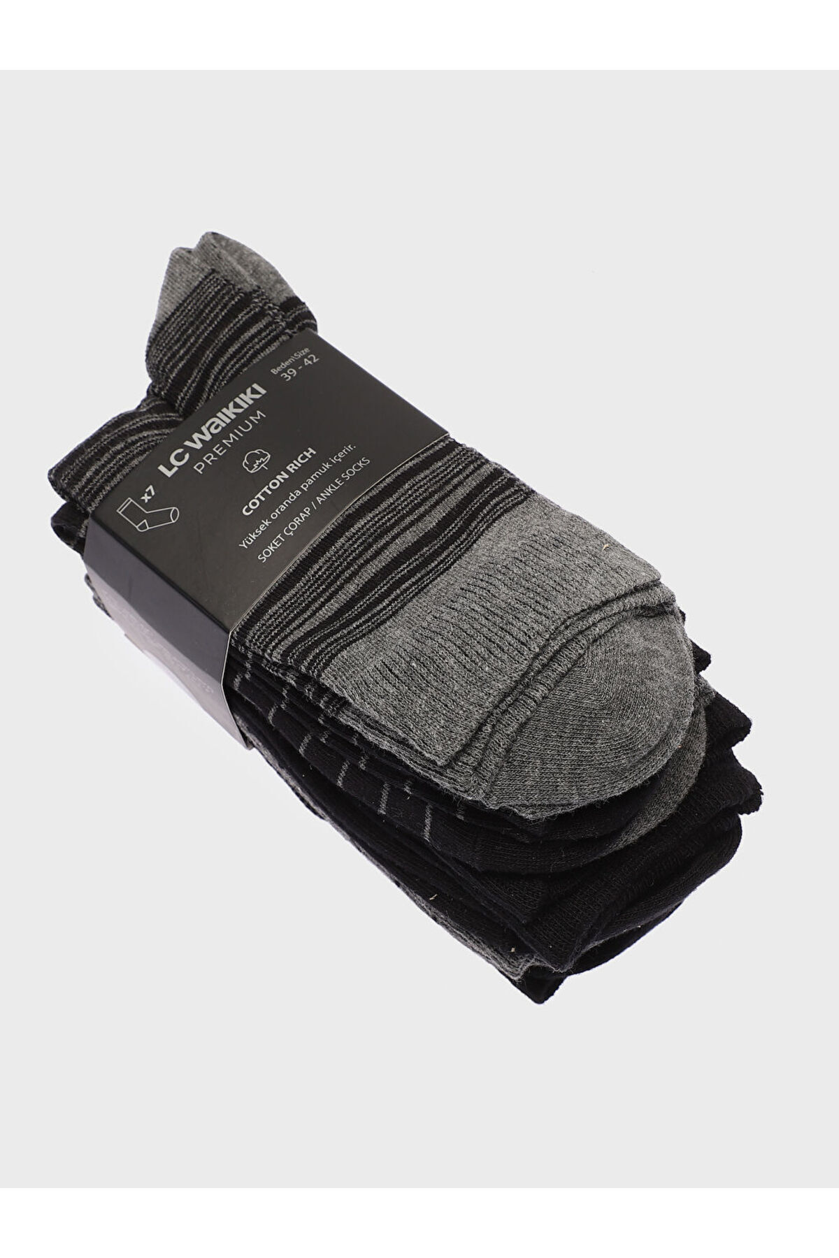 جوراب مردانه طرح دار | ال سی وایکیکی LC Waikiki W5FV37Z8-K00-19102025 - تصویر 4