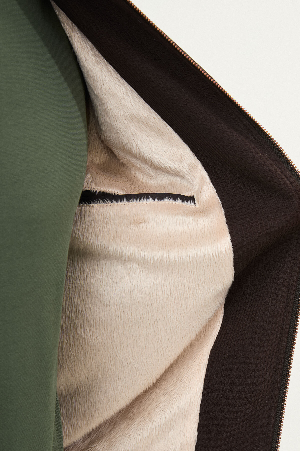 Çizgili Slim Fit Hakim Yaka Erkek Mont Kahve - 39645.25K — رنگارنگ — تصویر 5 از 5