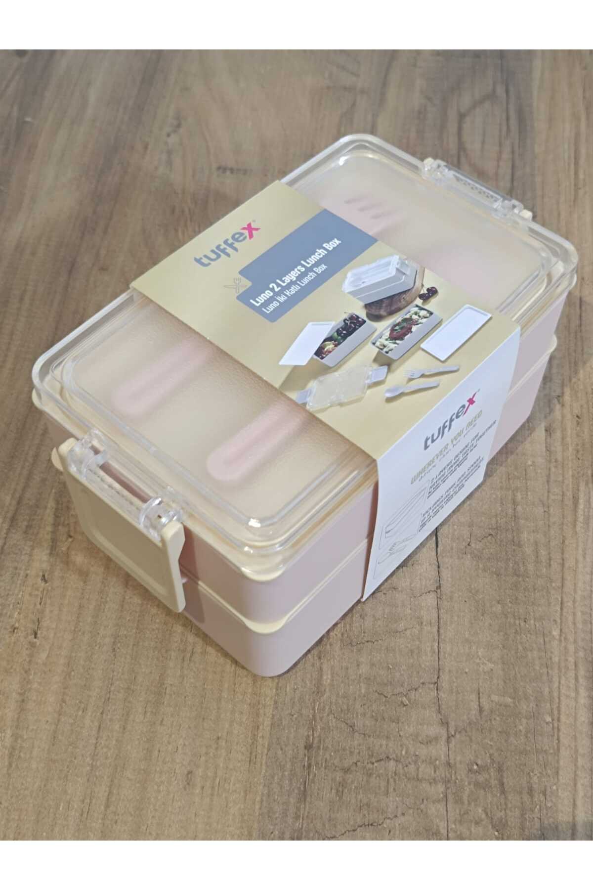 Tuffex Luno Kaliteli 600ML Lunch Box Yeni Koleksiyon 2 Katlı Yemek