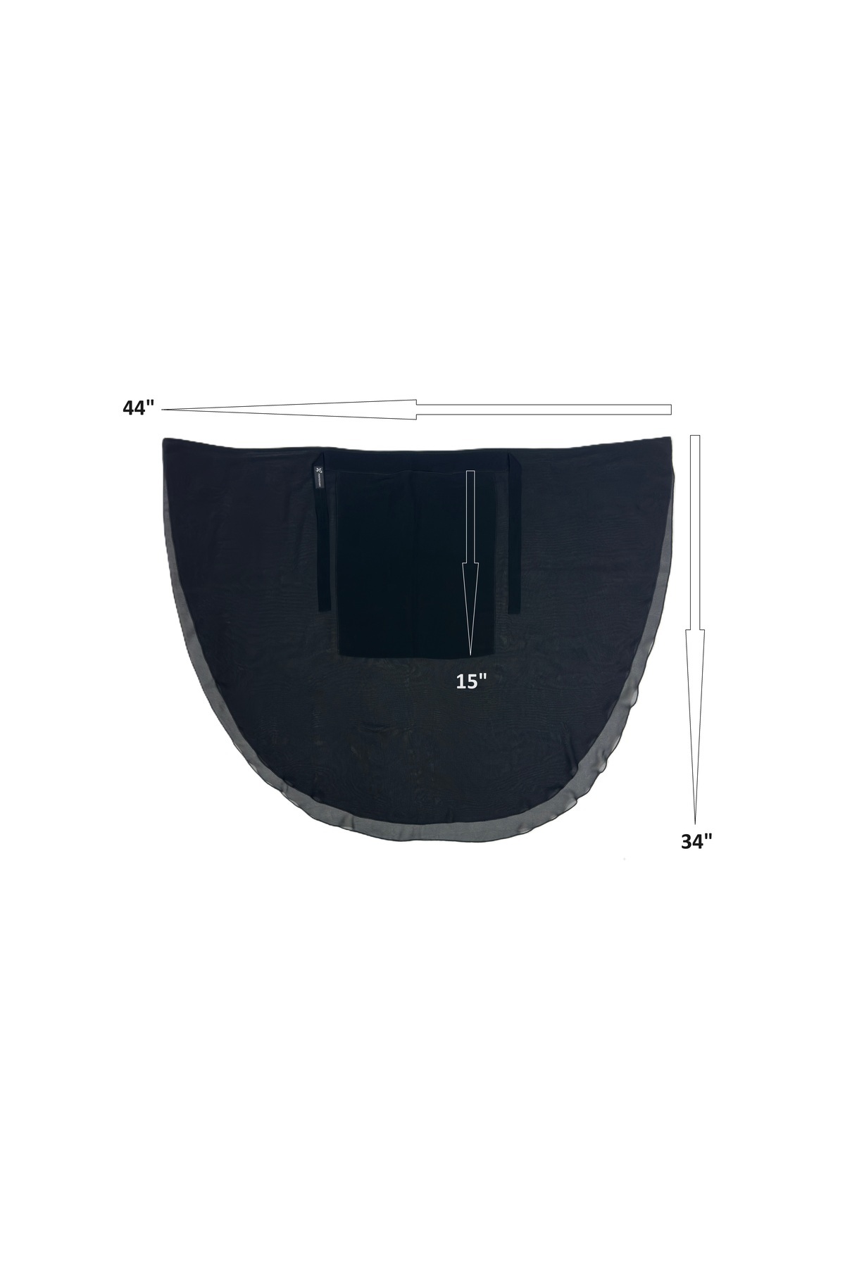 Perfectory-2 Layer Chiffon Niqab with Back Tying Cord Breathable Face Veil 6