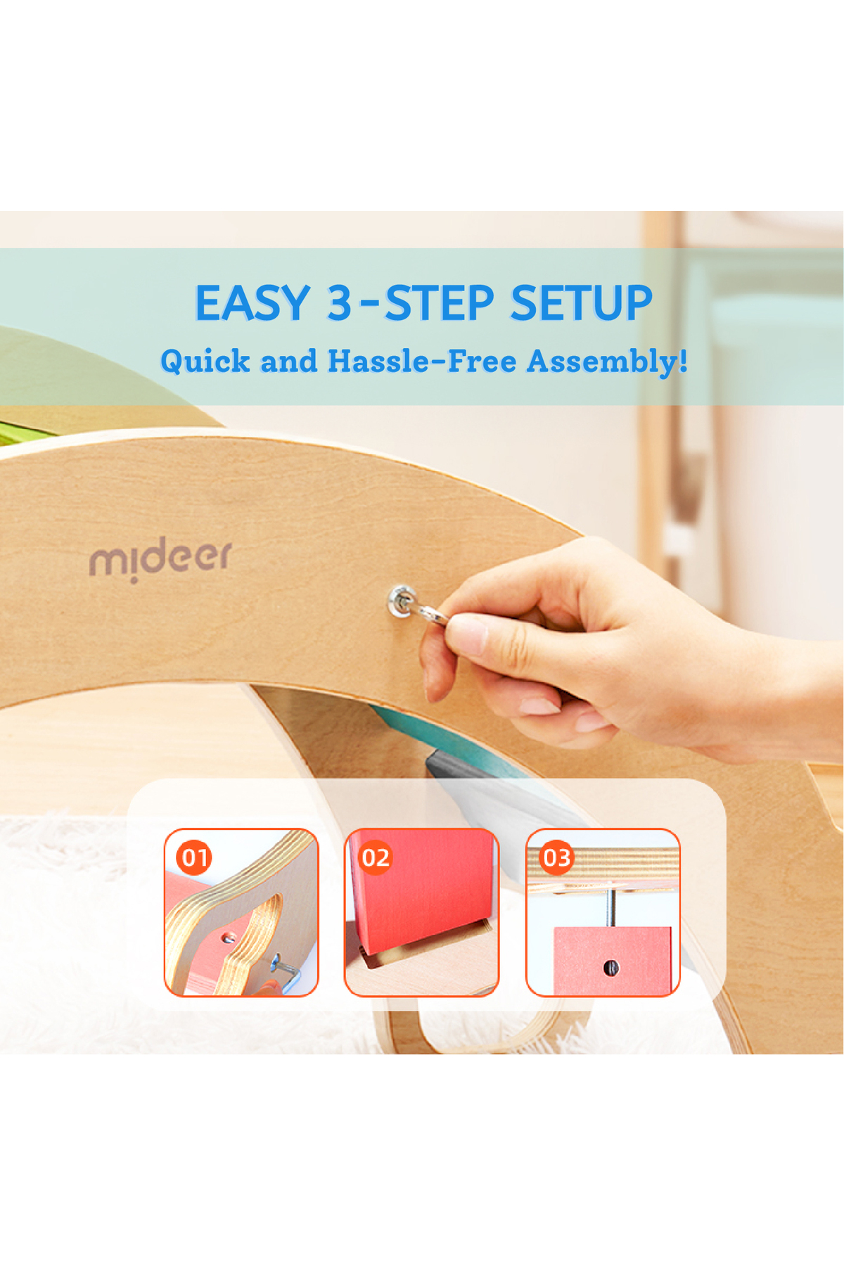 صندلی صخرهنوردی چوبی رنگینکمان