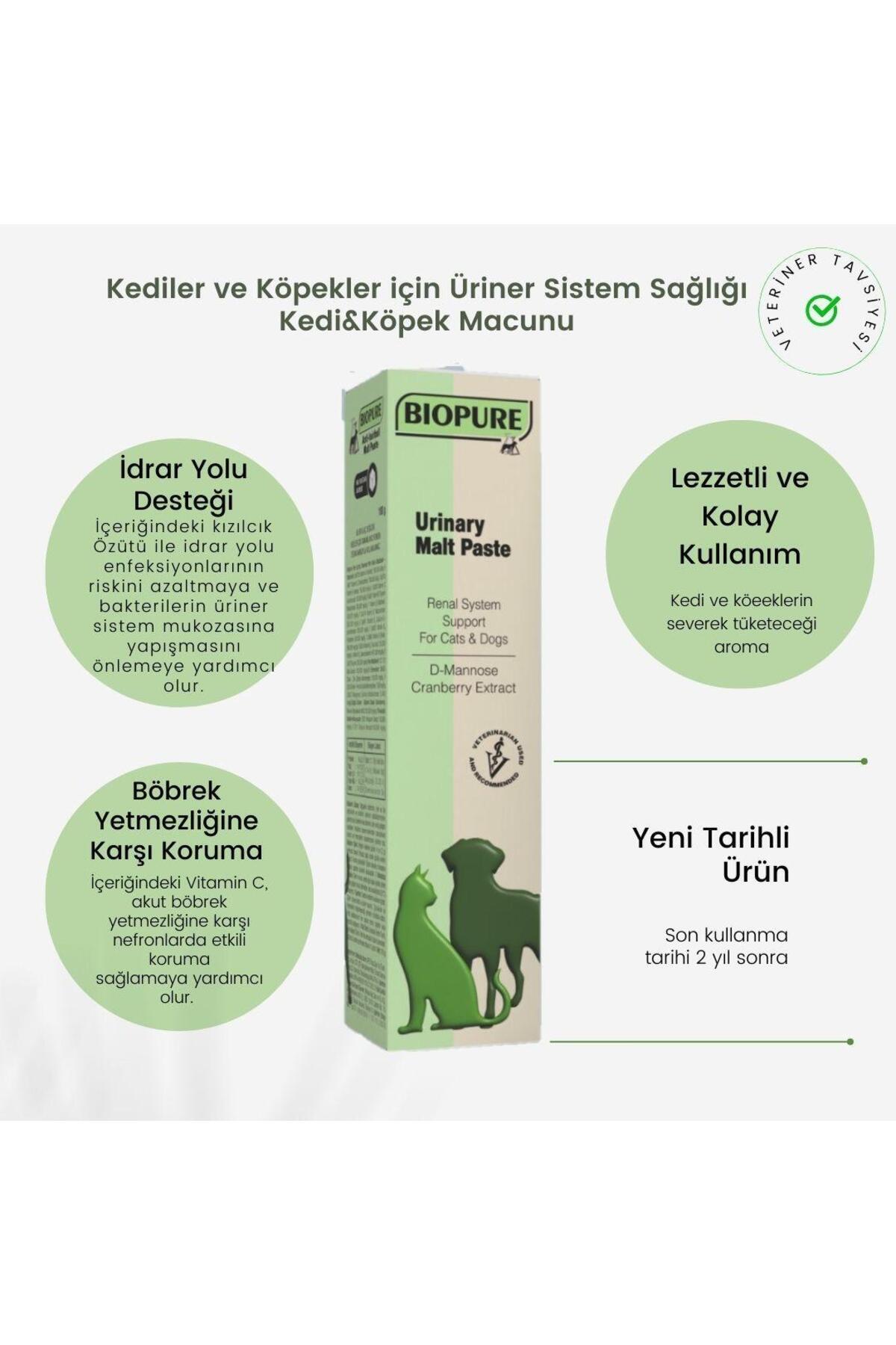 Bio Pure KEDİ VE KÖPEKLER İÇİN ÜRİNER SİSTEM DESTEKLEYİCİ (100-G)