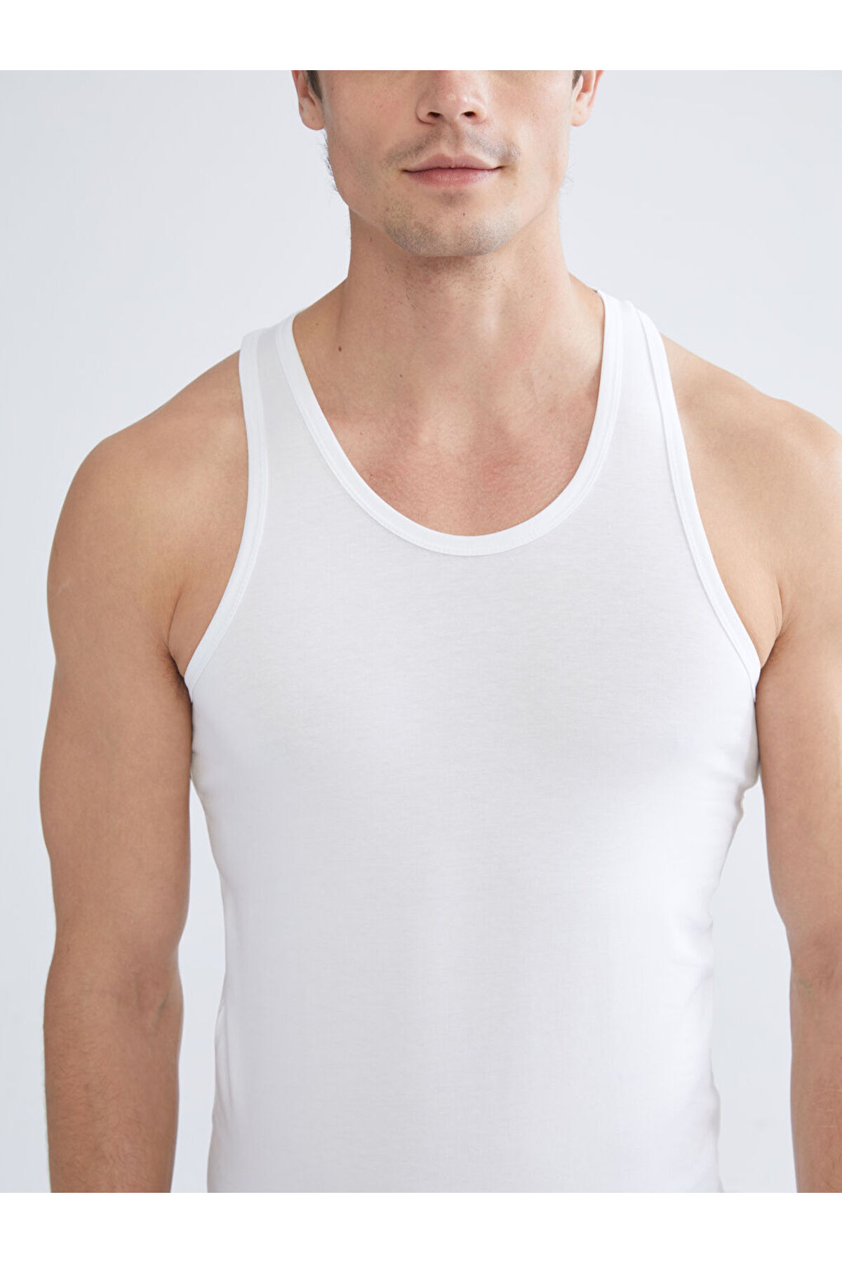 LC Waikiki-Create Your Style with Uzg Store |   U-Neck Combed Cotton Men's Undershirt 2-Pack 5