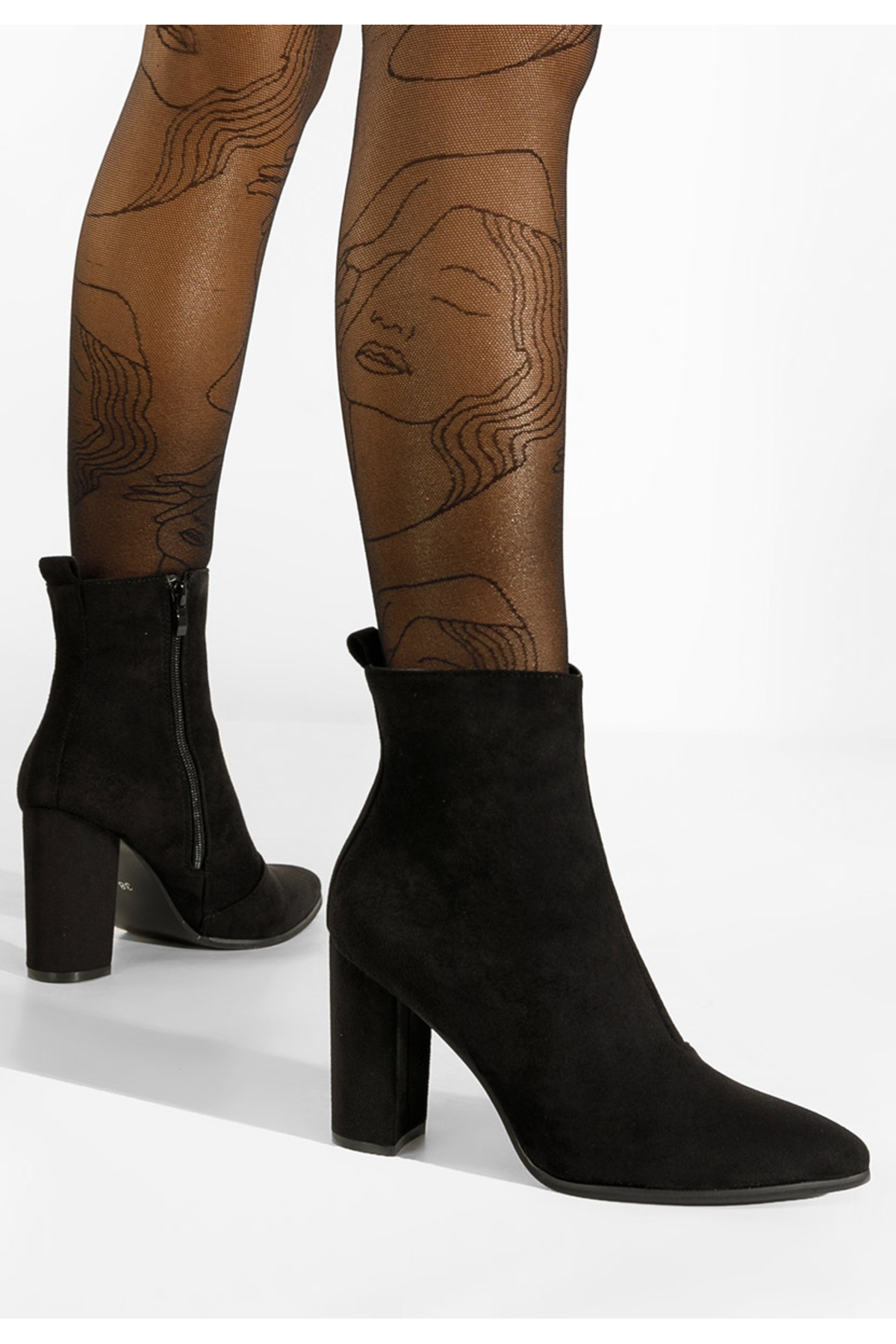 B T Shoes Μποτάκια με τακούνι Adalina V2 Μαύρα