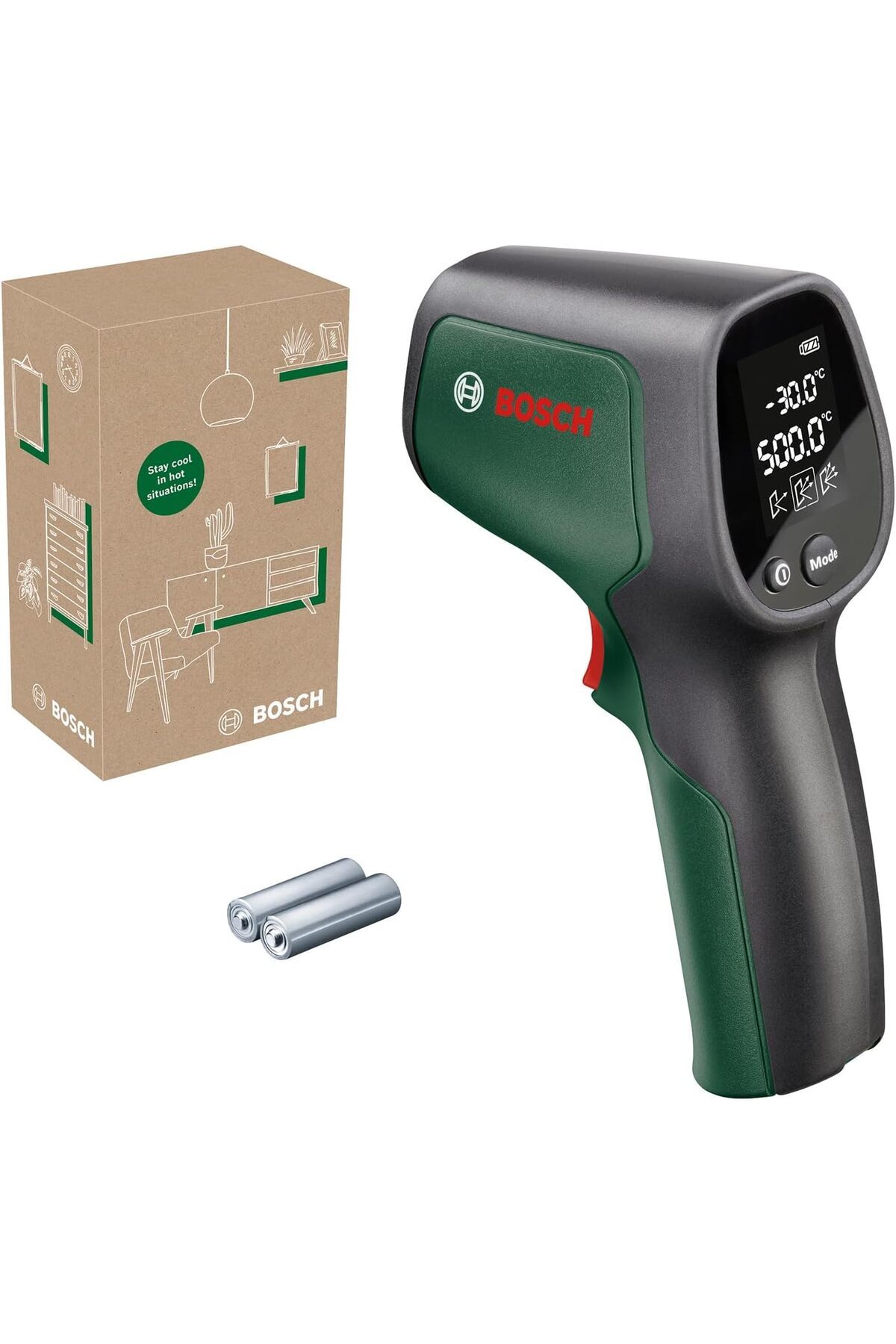 Yıldızan & Ölçer (-30°C ile +500°C arası ölçüm aralığı, Sonuçlar için 3 Farklı Ölçüm Modu, Geri Dönüştürülmüş