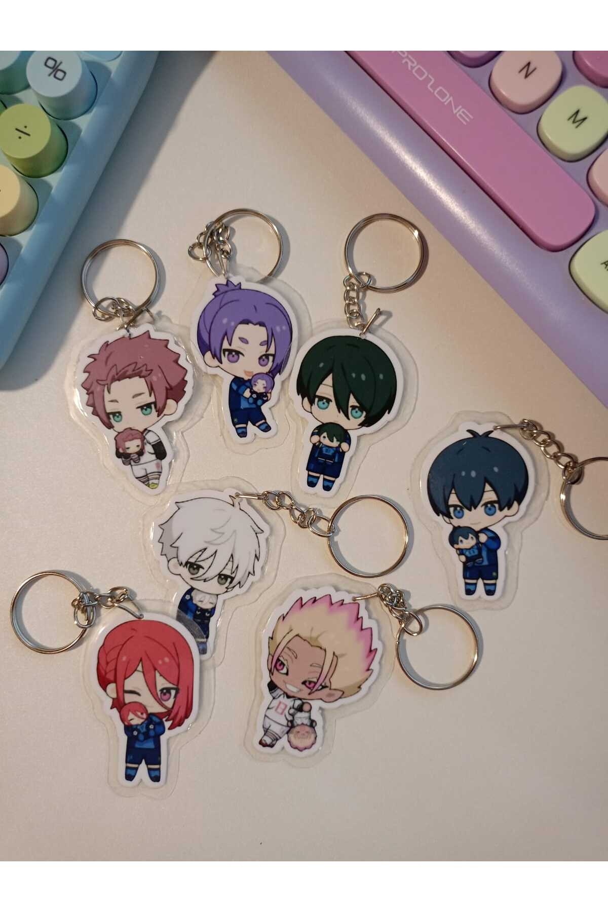 nihonwosekai Blue Lock Anime Anahtarlık Seti Pvc Laminasyon Kaplama ...