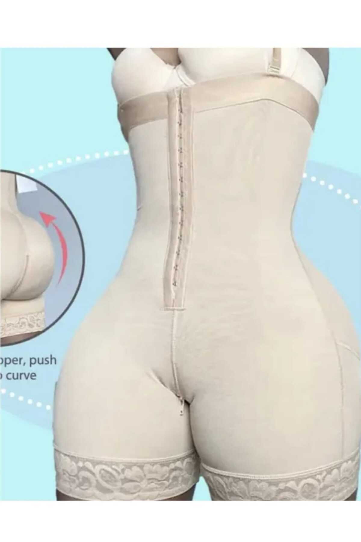 Fstyle-Body sculpting compression garment with 3 front clips for control and compression after childbirth and other occasions 3