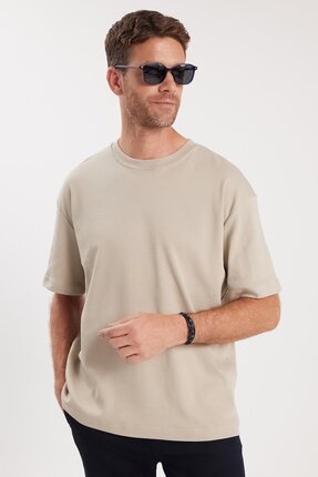 Tudors Unisex Oversize Geniş Kesim %100 Pamuk Yumuşak Dokulu Basic Bisiklet Y...