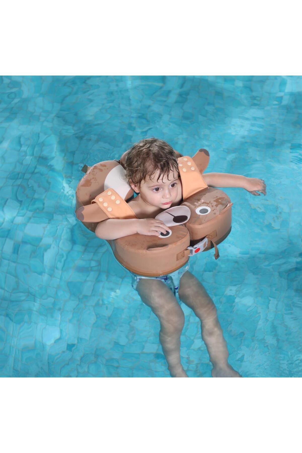 Mambobaby Katlanabilir Göğüs Destekli Yüzme Simidi - Ayı fotoğrafı 3 (önizleme)