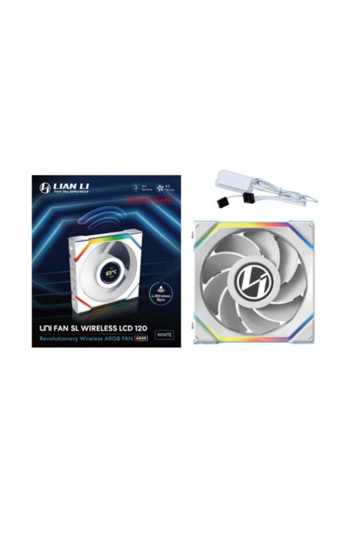 Lian Li UNI FAN REVERSE SL WIRELESS LCD 1x120mm Beyaz Kasa Fanı